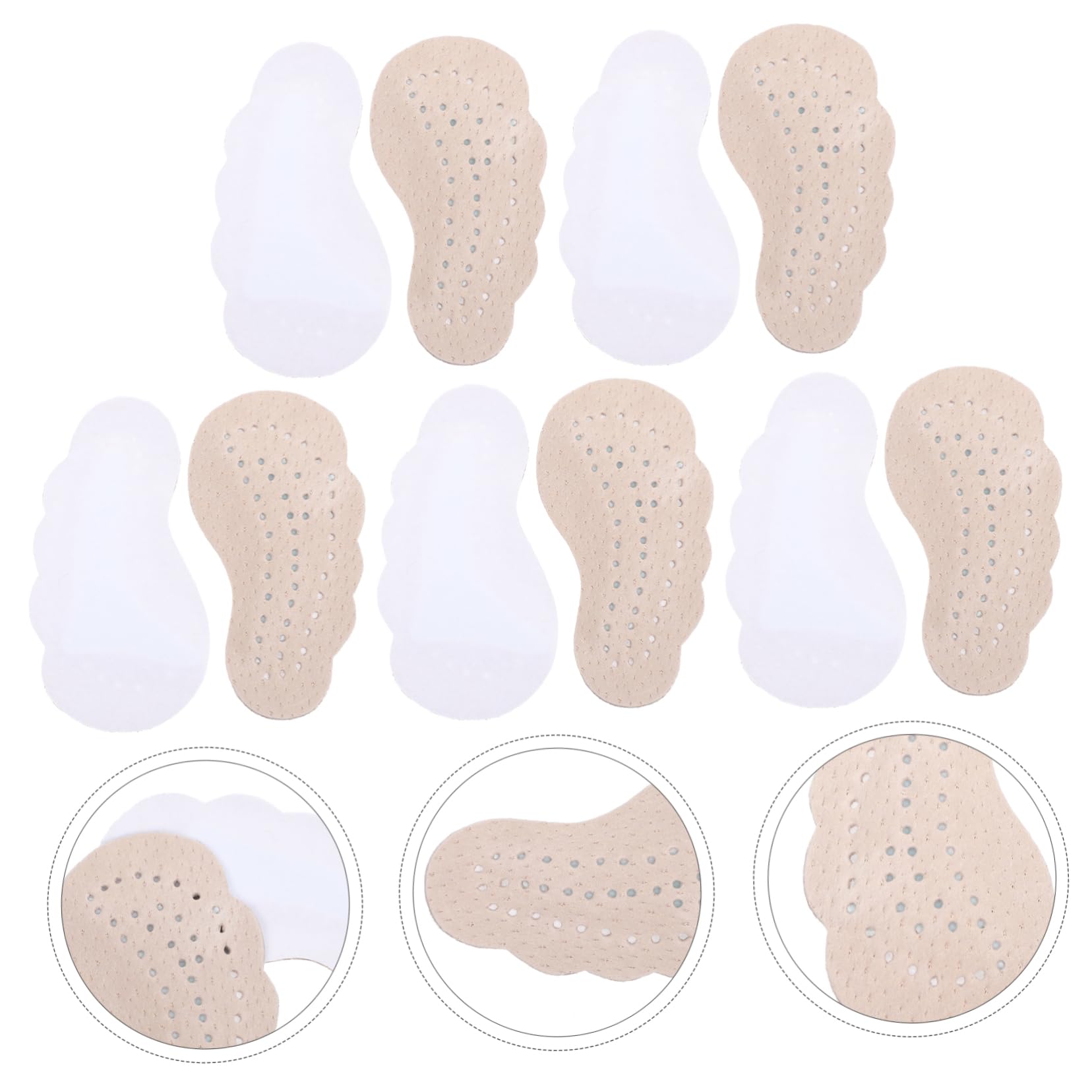 Healvian 25 Paar Anti-Rutsch-Aufkleber für High Heels Schuheinlagen Mittelfuß-Schuhfüller rutschfeste Vorfußpolster Sandalen High-Heel-Zubehör Schuhe halbes Kissen selbstklebend Lieferungen