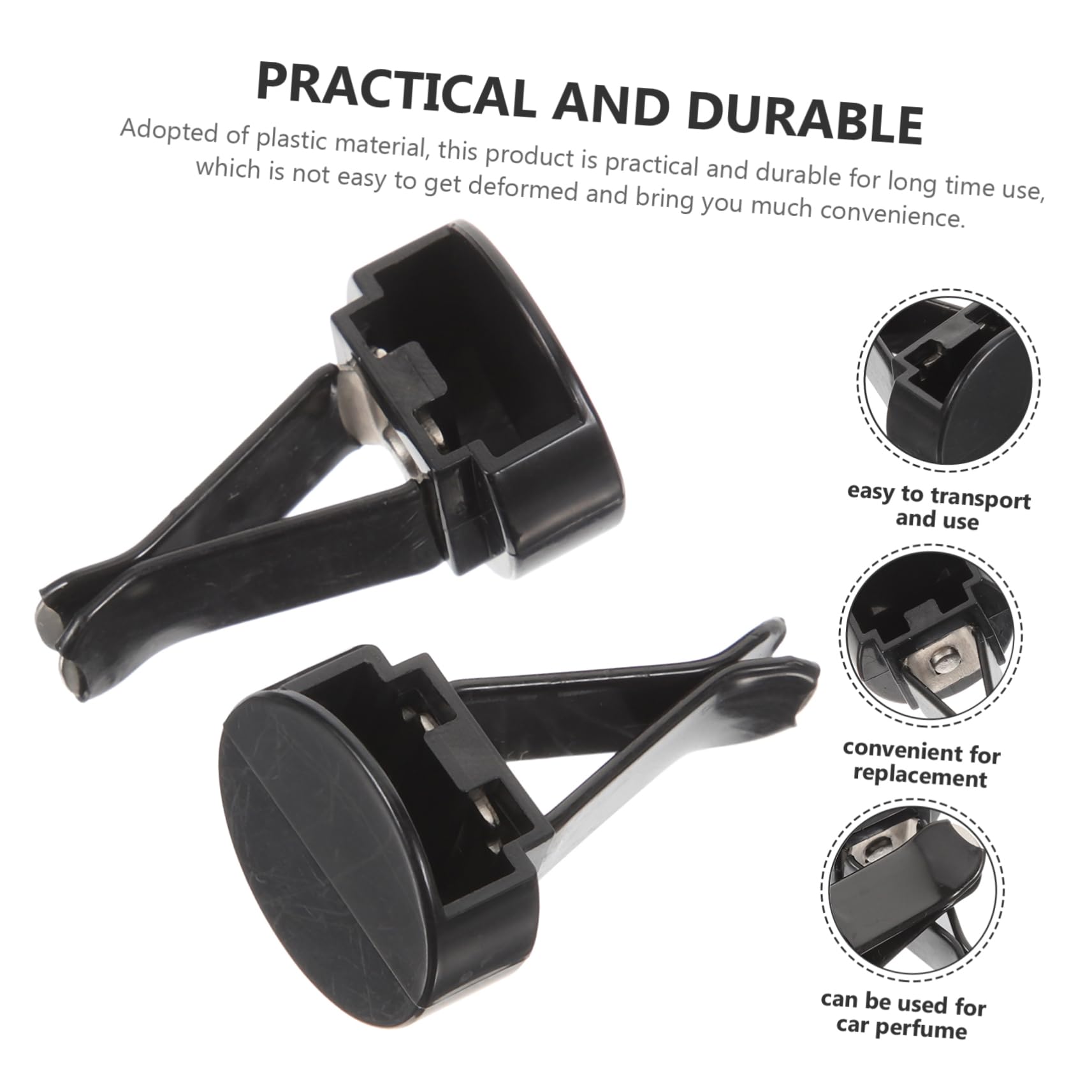Clip Profumate per Bocchetta Auto 100pezzi Plastico Nero | Diffusore Aromi per Auto, Vacanze Estive, Accessori per Auto Interni, Firm Clamping