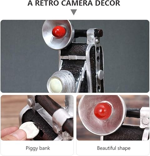 Miniatura 5 de VOSAREA Estatuilla retro para cámara de resina, modelo de cámara vintage, estatua, manualidades, escultura de arte coleccionable, adorno para el