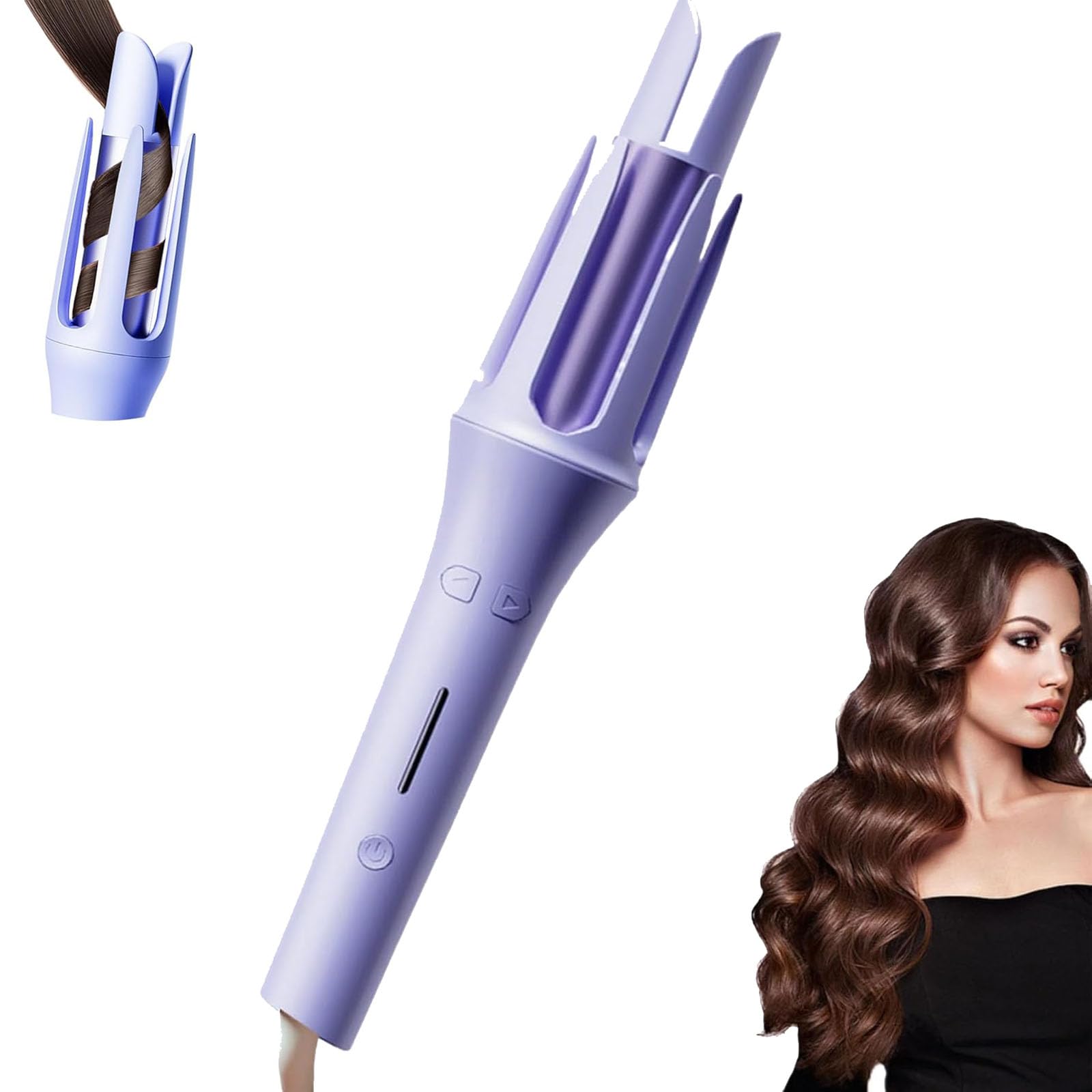 Seemee Hair Curler, Seemee Automatic Hair Curler, Automatic Curling Iron, Hair Curler Automatic Rotating, Automatic Hair Curling Iron, See Mee Curling Iron, Anti-Tangle Rotating Curling Wand (A)