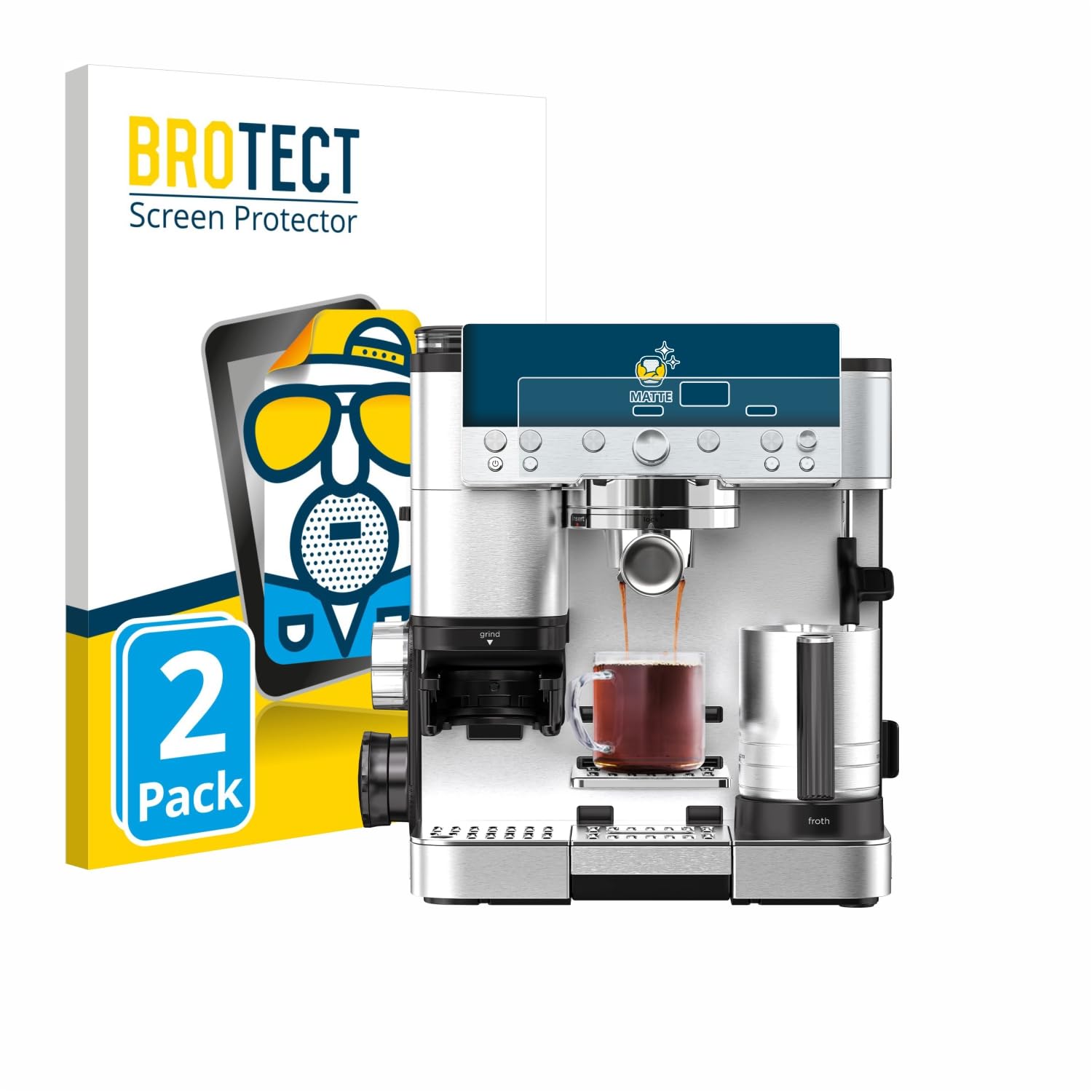 Screen Protector Anti-Glare compatible with Ninja Luxe Cafe Premier ES601EU (2 Pack) Screen Protector Matte, Anti-Fingerprint Protection Film