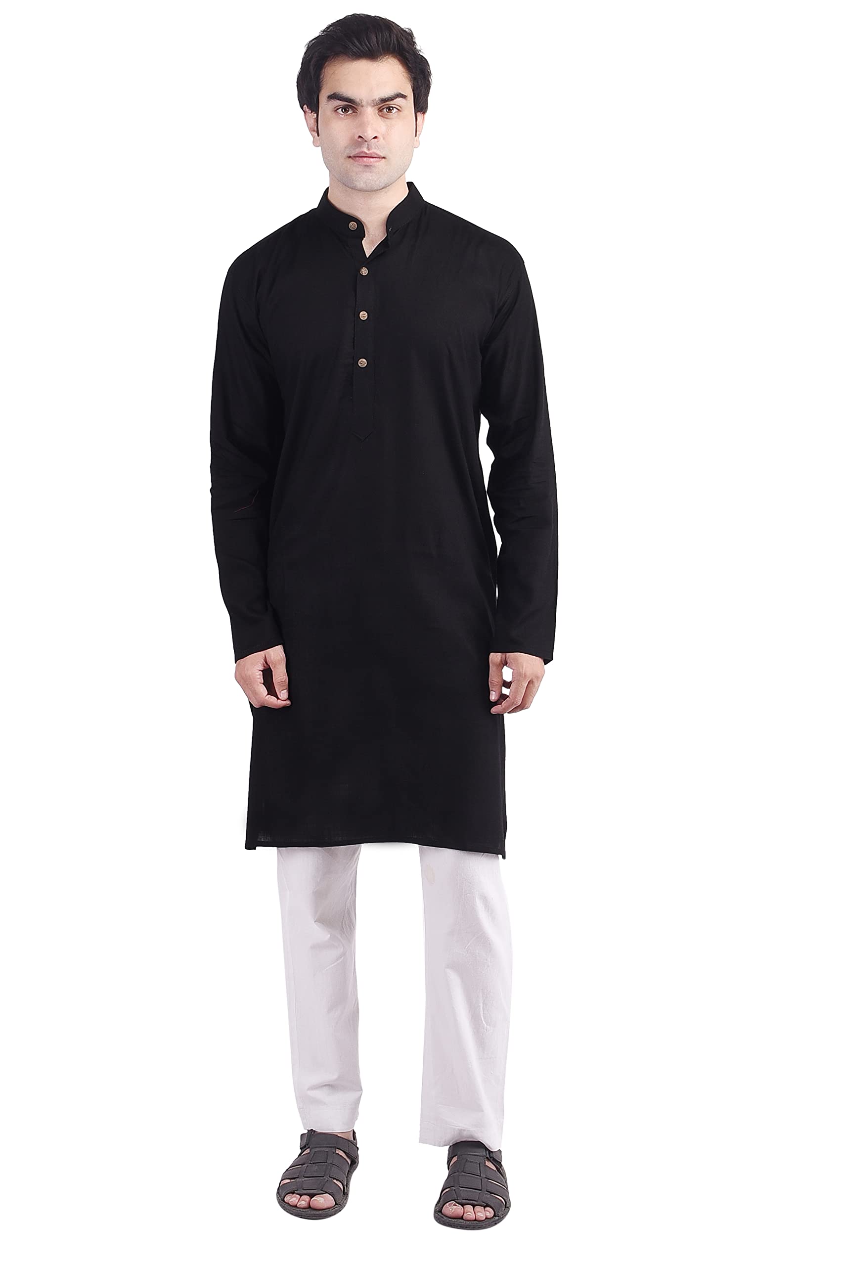 Rayon Solid Long Mens Kurta for Wedding &Ethnic wear-picture-17