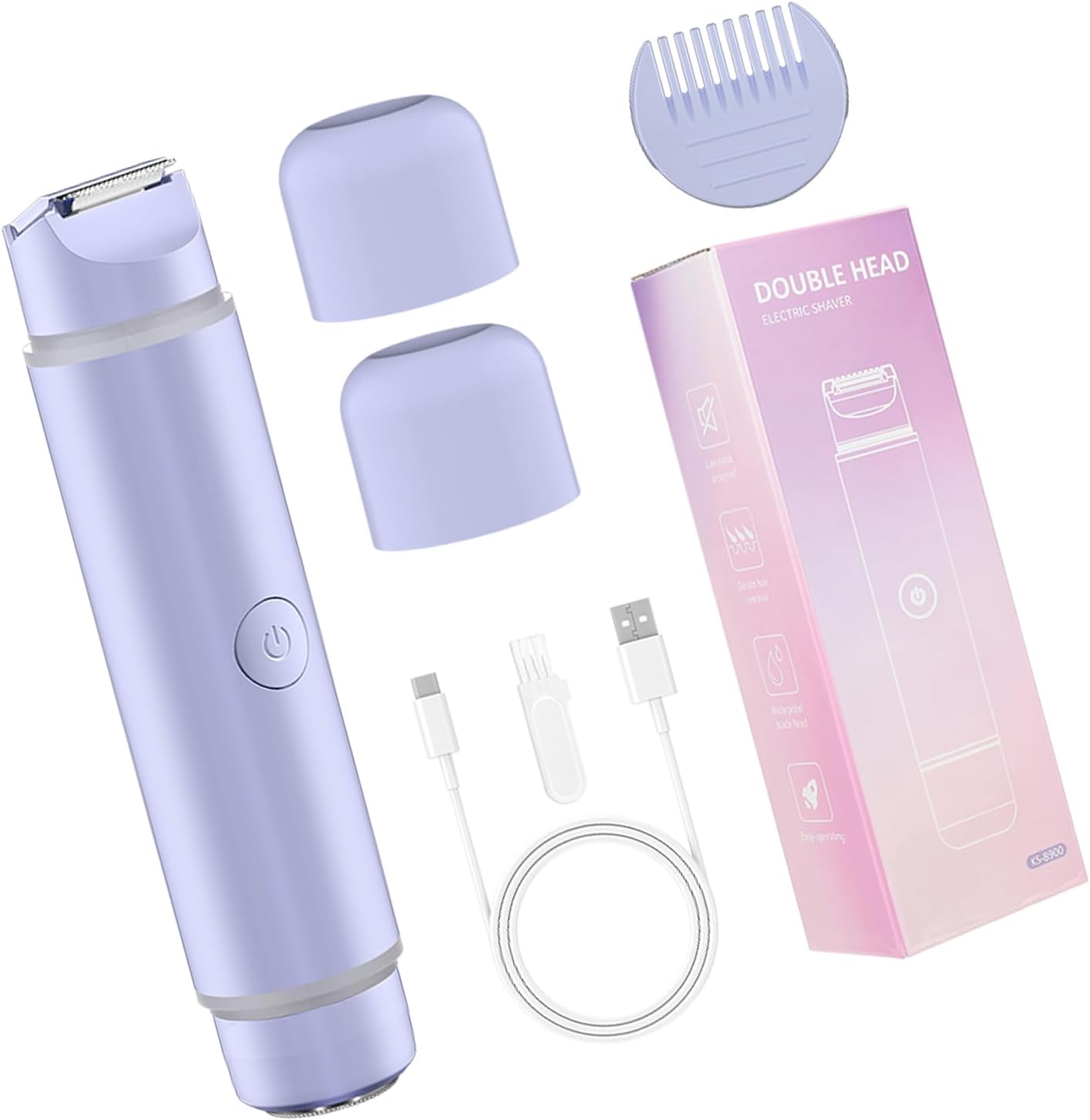 Efficient Hair Removal Device 400mAh Washable Removers Double Side Rechargeable Trimmer Removal Tool ABS Texture Full Body Remover Efficient Hair Removal Device 400mAh Washable Removers Double Side Rechargeable Trimmer Removal Tool ABS Texture Full Body Remover
