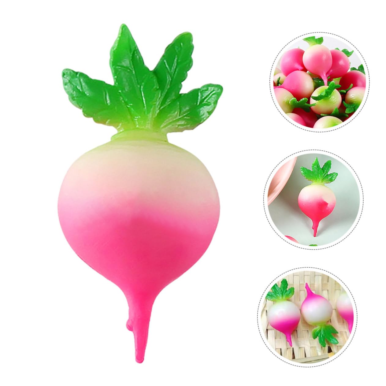VICASKY 30pezzi Modelli Di Ravanello Finto Resina Decorazioni Vegetali Artificiali Realistiche Per Eventi e Foto