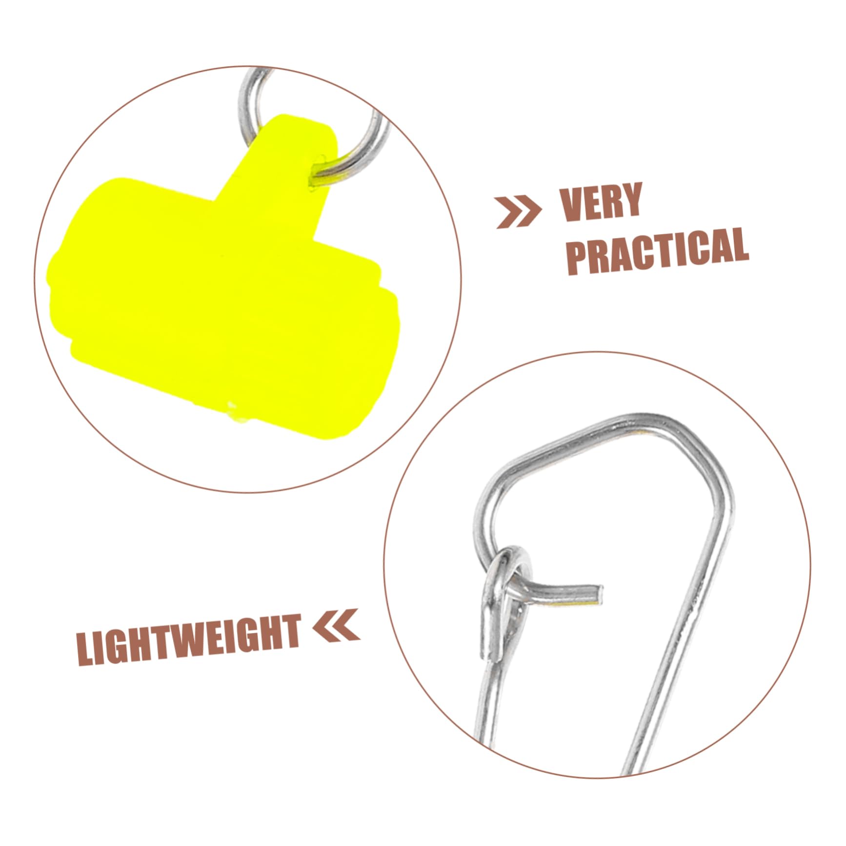Abaodam Accessoires De Pêche Clips Mousquetons Appâts Mousqueton À Double Verrouillage Pince pour Filet De Pêche Équipement De Pêche Fermeture Éclair Matériel De Pêche en Mer