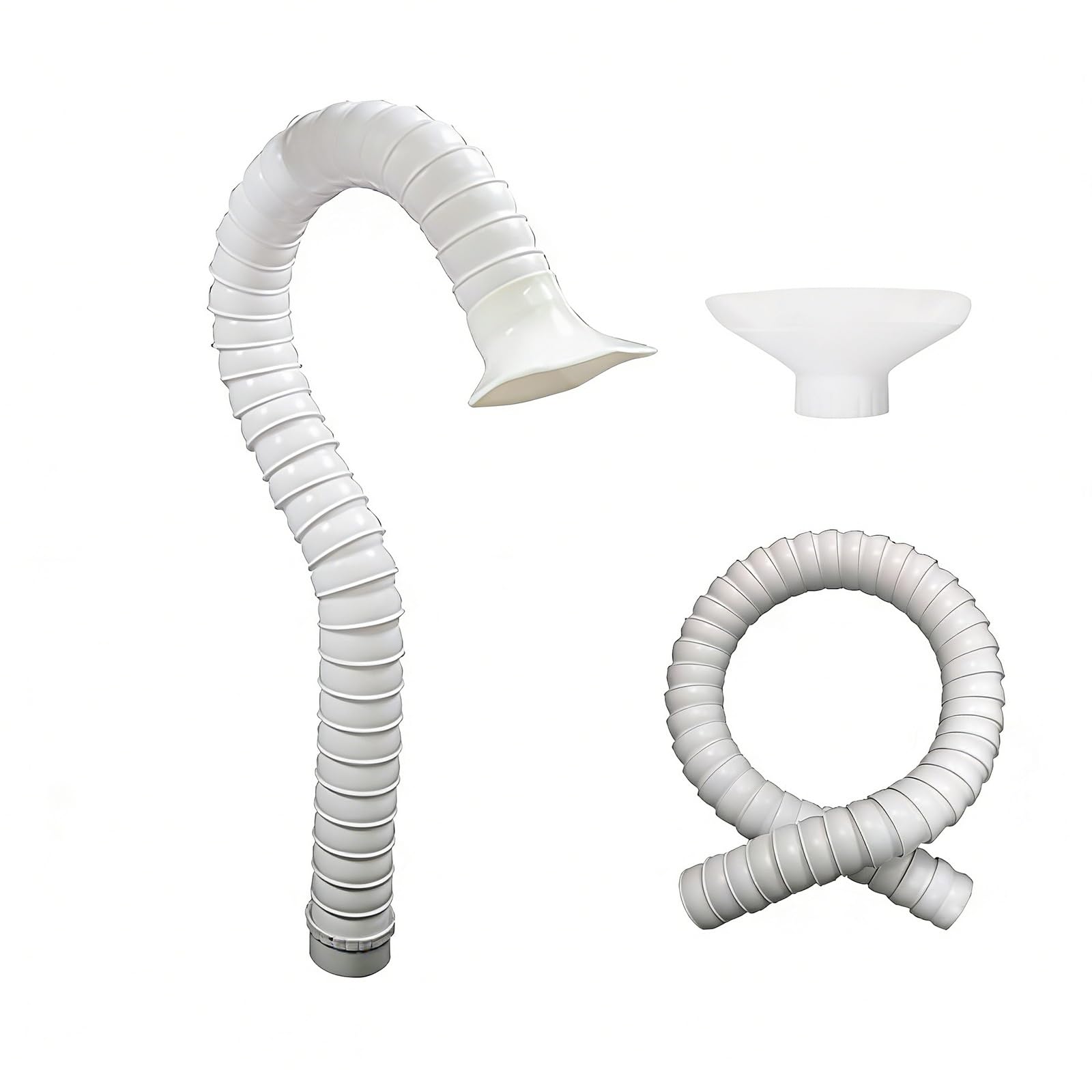 KLYDBMYT Flexible Industrial Fume Extractor Hose with Hood, Articulated Dust Collection Tube for Welding and Workshop Ventilation