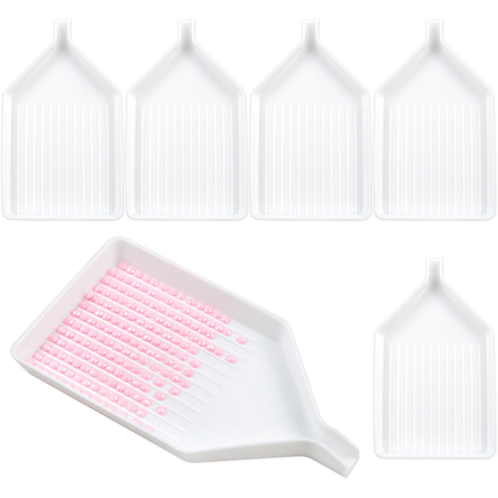 6 PCS Plastic Diamond Painting Bead Sorting Trays 3.8 x 2.2 inches, Colorless