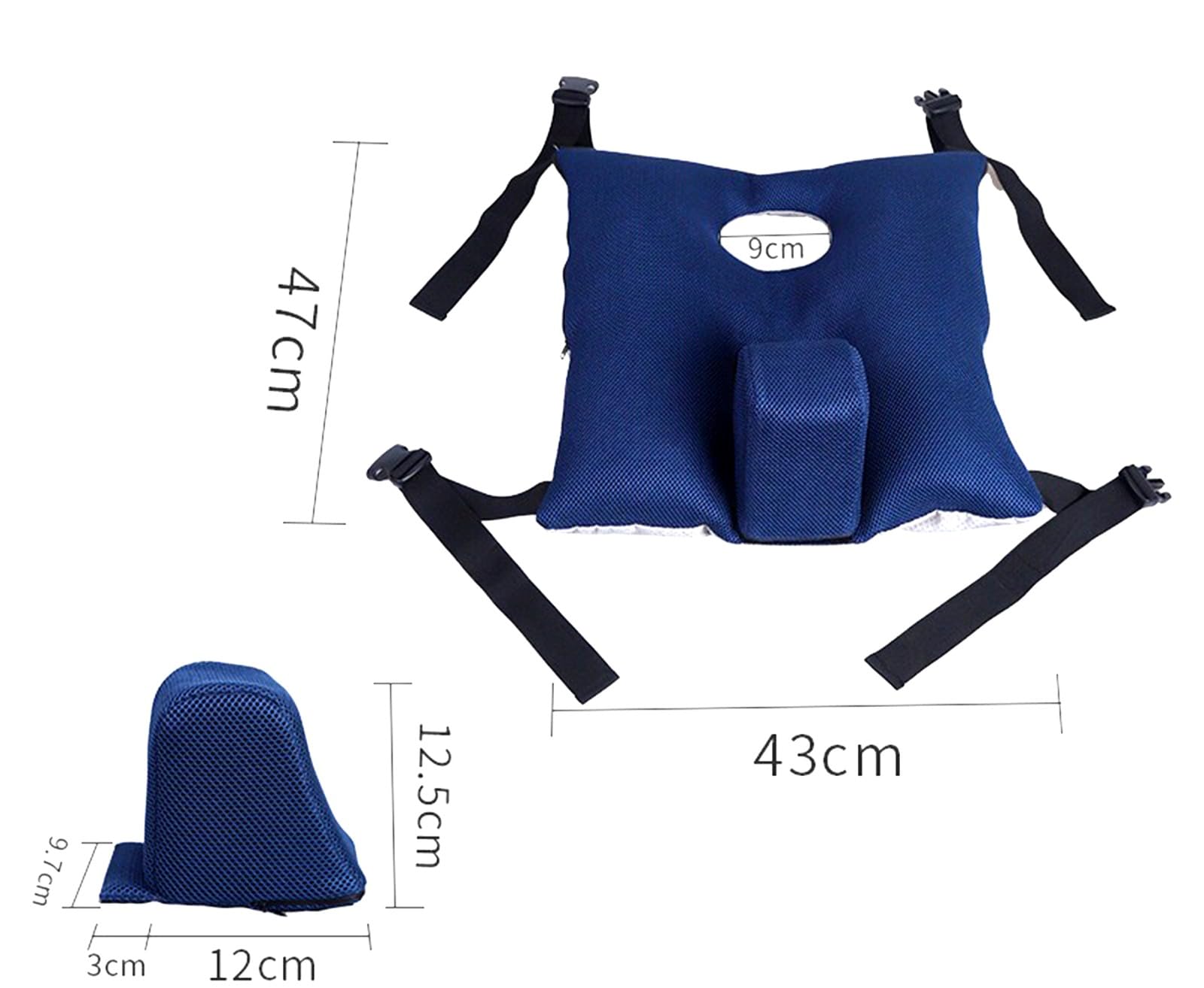 Cojín antiescaras para Silla de Ruedas, Soporte Lateral para Protectores Laterales de Silla de Ruedas, cojín de Apoyo Lumbar para Cama y Silla de Ruedas, cojín de Asiento antiescaras para Personas m