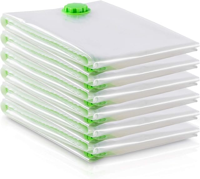 Opaza Vacuum Storage Bags,Extra Large 6 Pack(3 Pack 110x80cm+3 Pack 80x60cm) Jumbo Space Saver Bags for Clothes,Duvets,Bedding