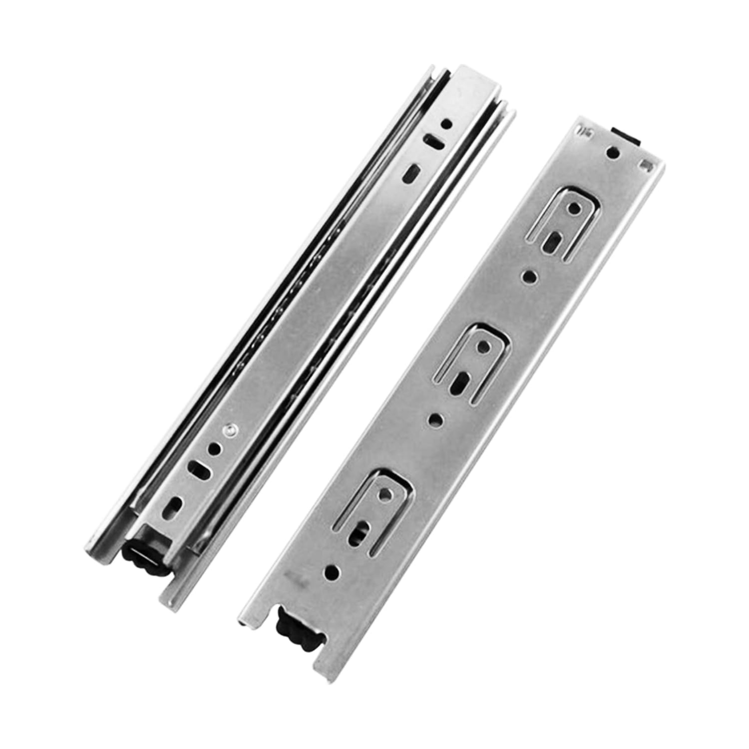 Badem10 Bilyalı Dolap Çekmece Rayı Metal En 4.3 cm Uzunluk 50 cm Gardrop Mutfak Dolabı