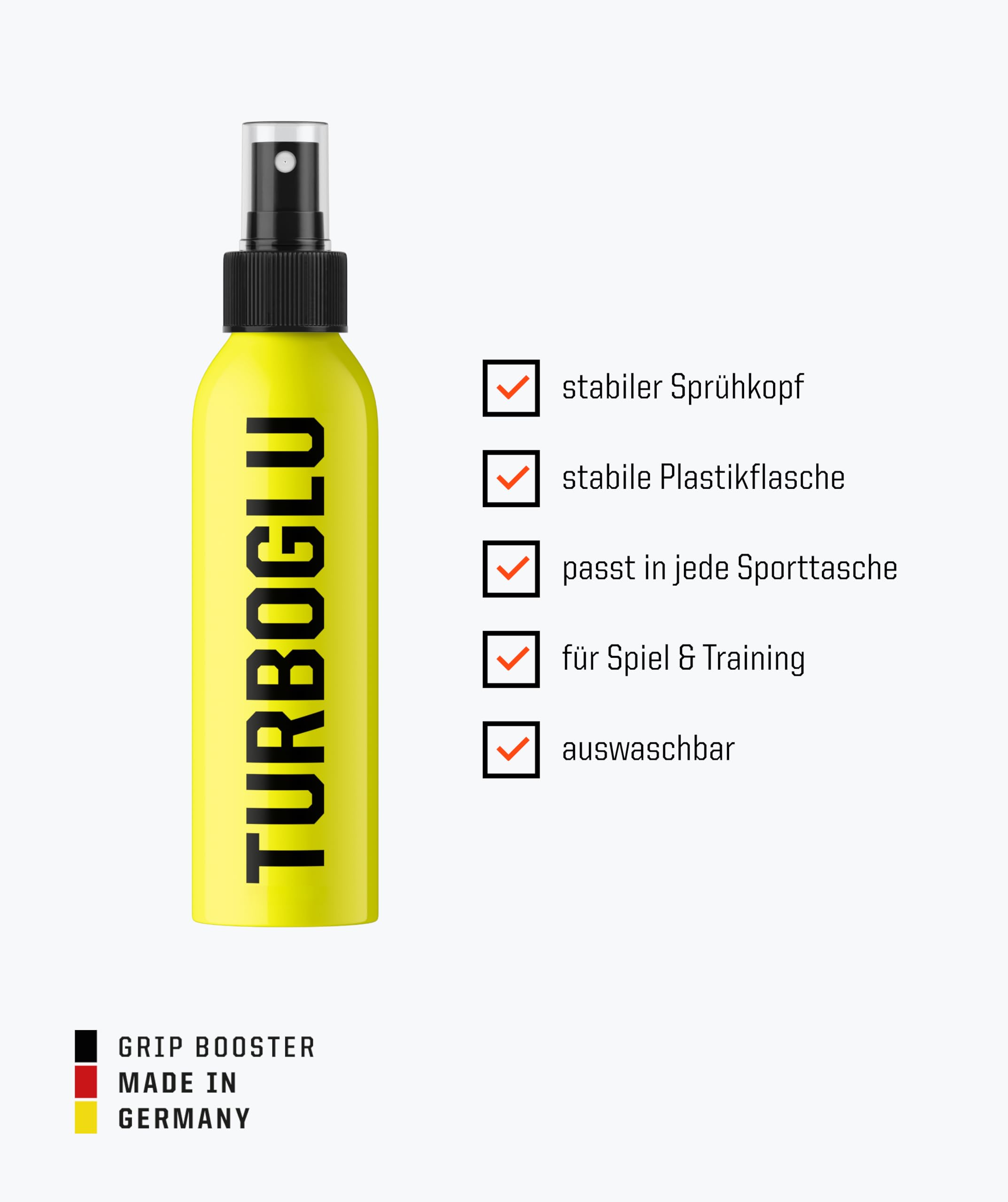 T1TAN Grip Spray für Torwarthandschuhe, TURBOGLU & AQUAGLU, 200ml, Grip Booster bei jedem Wetter, Fußball Torwarthandschuh-Spray