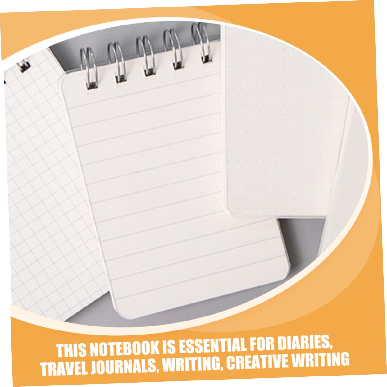 HOMSFOU 4 Set Mini Taccuino Portatile Quaderno A Righe Universitarie Quaderni Per La Scuola I Quaderni Pianura Blocco Note Compatto Per Ufficio Piccolo Mini Taccuino Carta Bianca 4 Pezzi*4