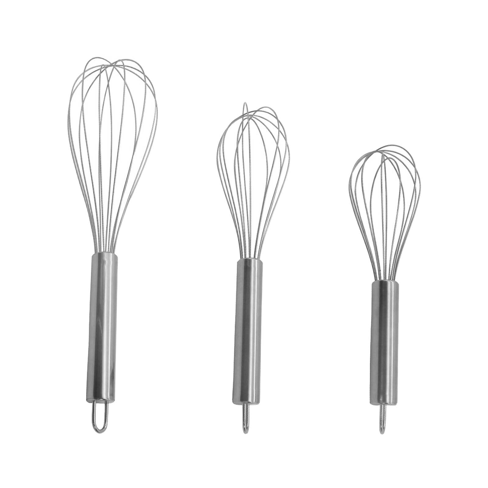 Lot De 3 Fouets De Cuisine En Acier Inoxydable Pour Mélanger, Fouetter, Battre Et Mélanger