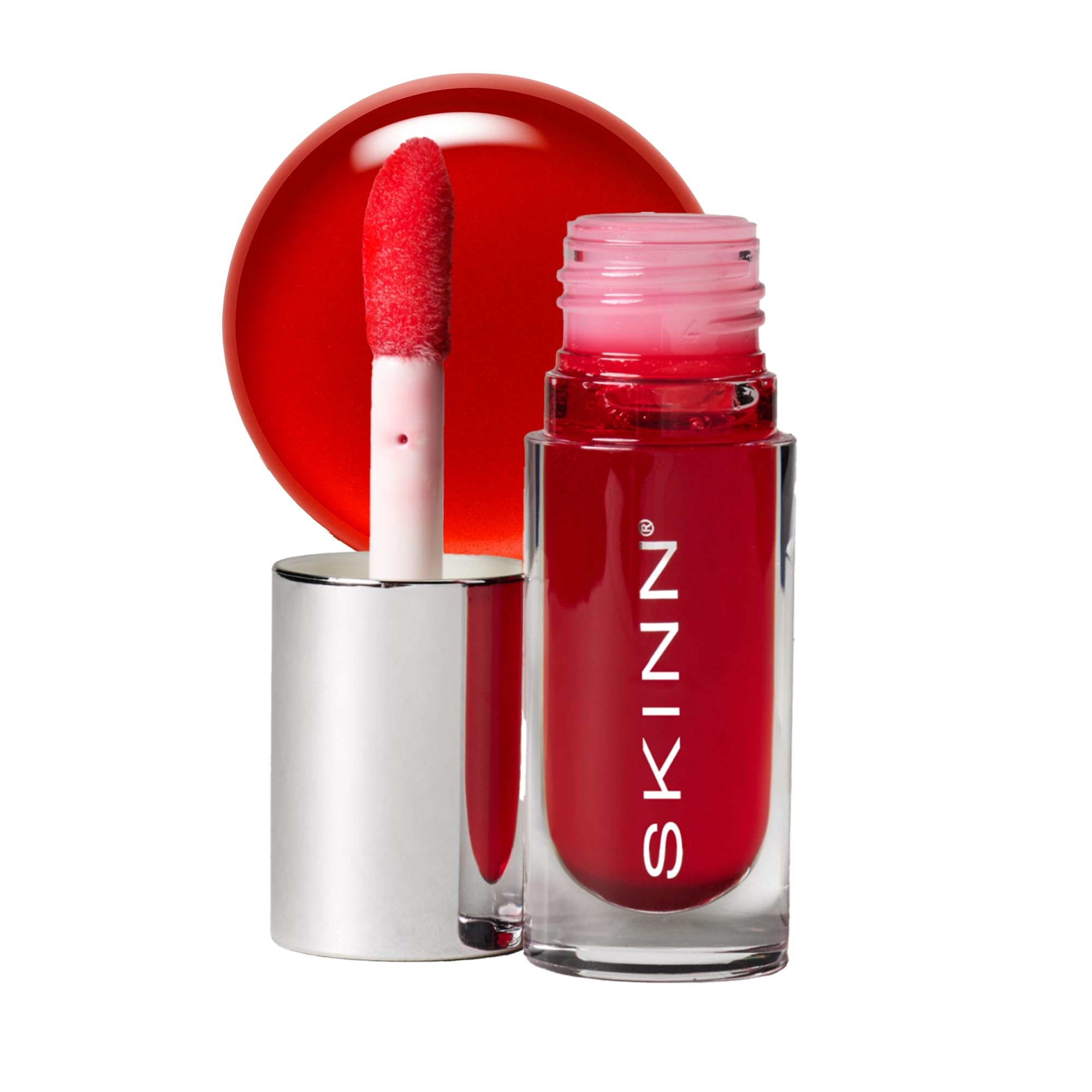 - Luminous Crimson Lip Oil - Support Collagen Production, Smooth Lines & Soothe Dry Cracked Lips - Hydrating Clear Lip Oils - Improve Skin's Elasticity, Texture & Glow - Vitamin C & Manuka Honey