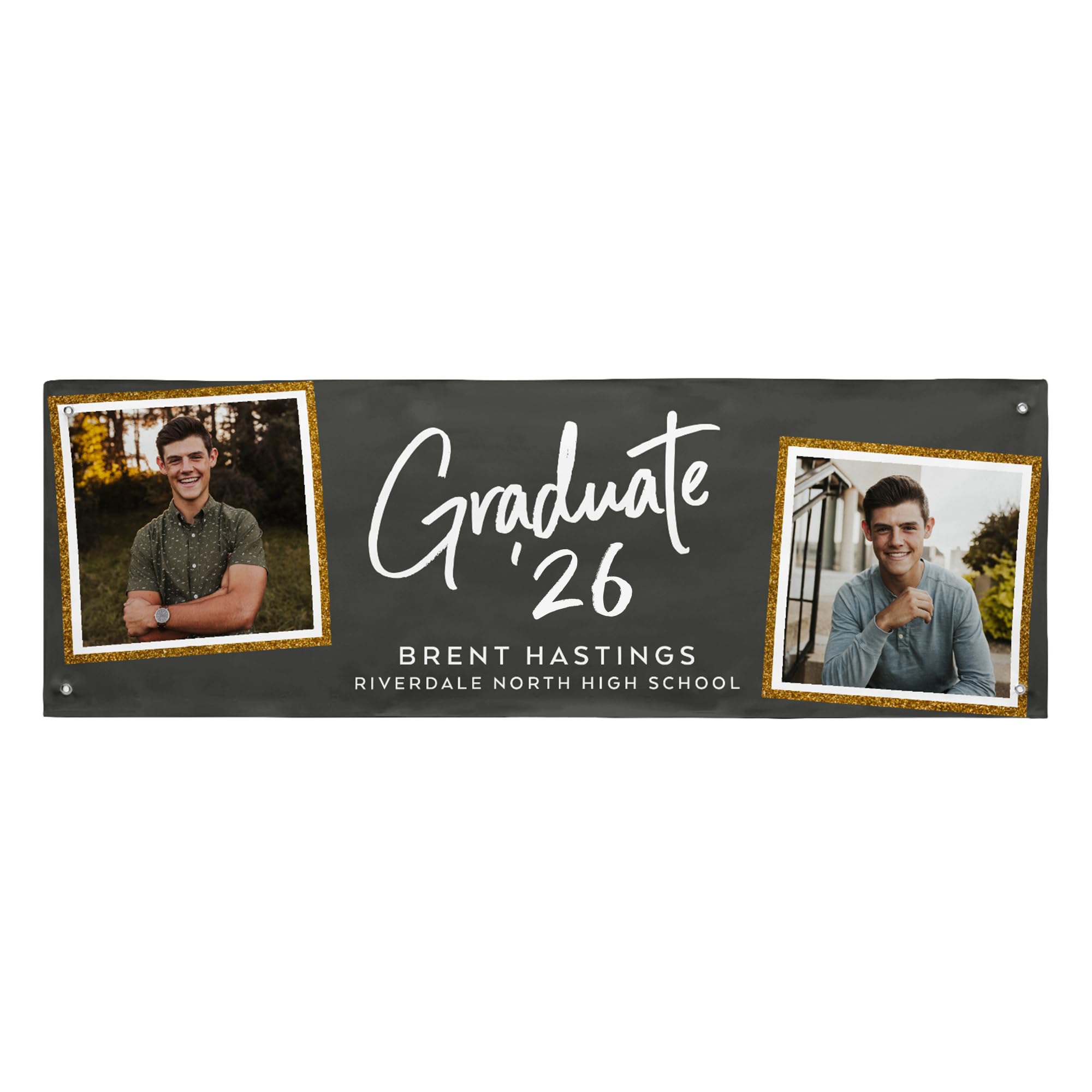 Let's Make Memories Personalized Graduation Banner - Class of 2026 or Any Year - Graduation Party Decorations - Customized Congratulations Photo