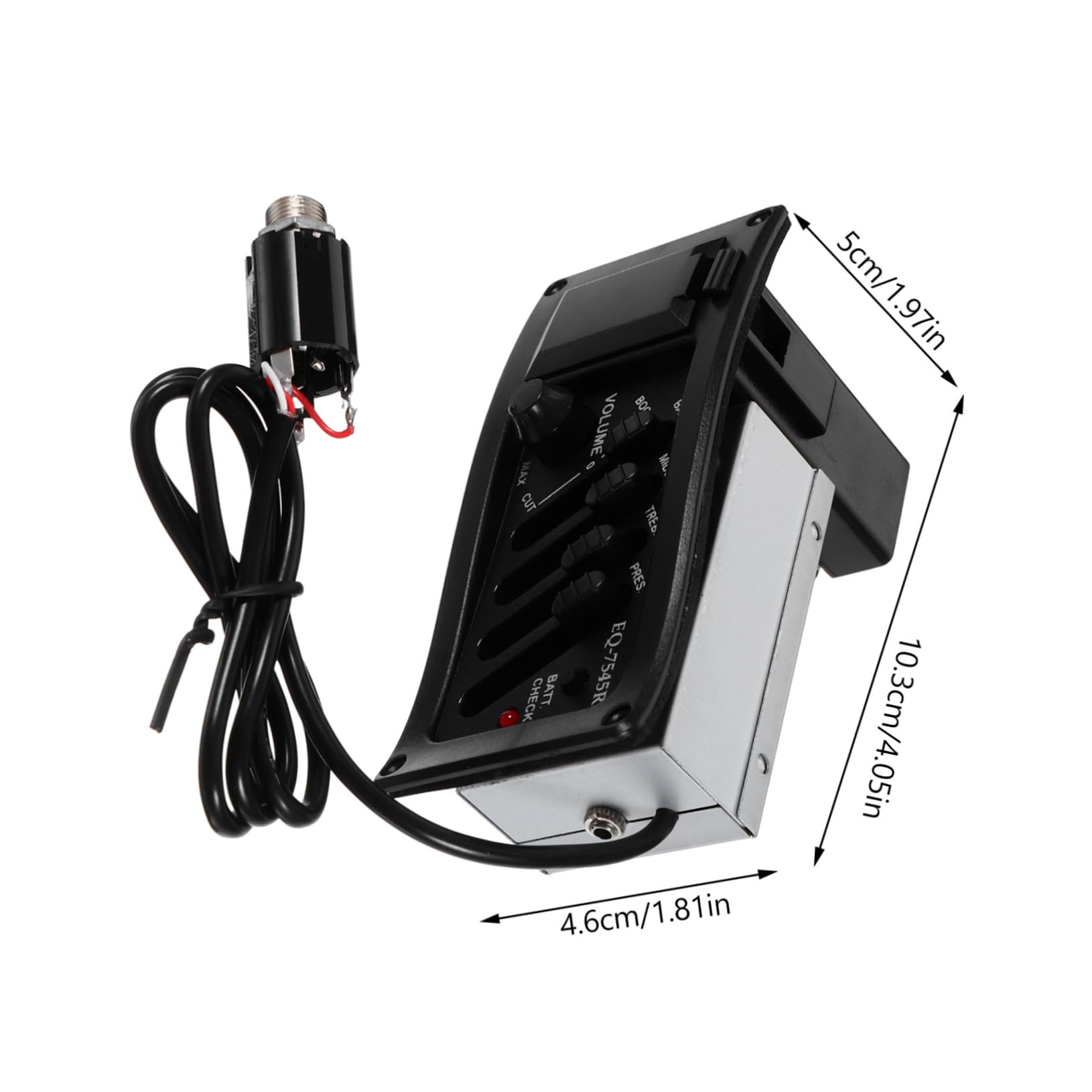 Toddmomy 4 Bands Eq Pickup Guitar Preamp Folk Guitar Equalizer Piezo Pickup Volume Control Battery Indicator