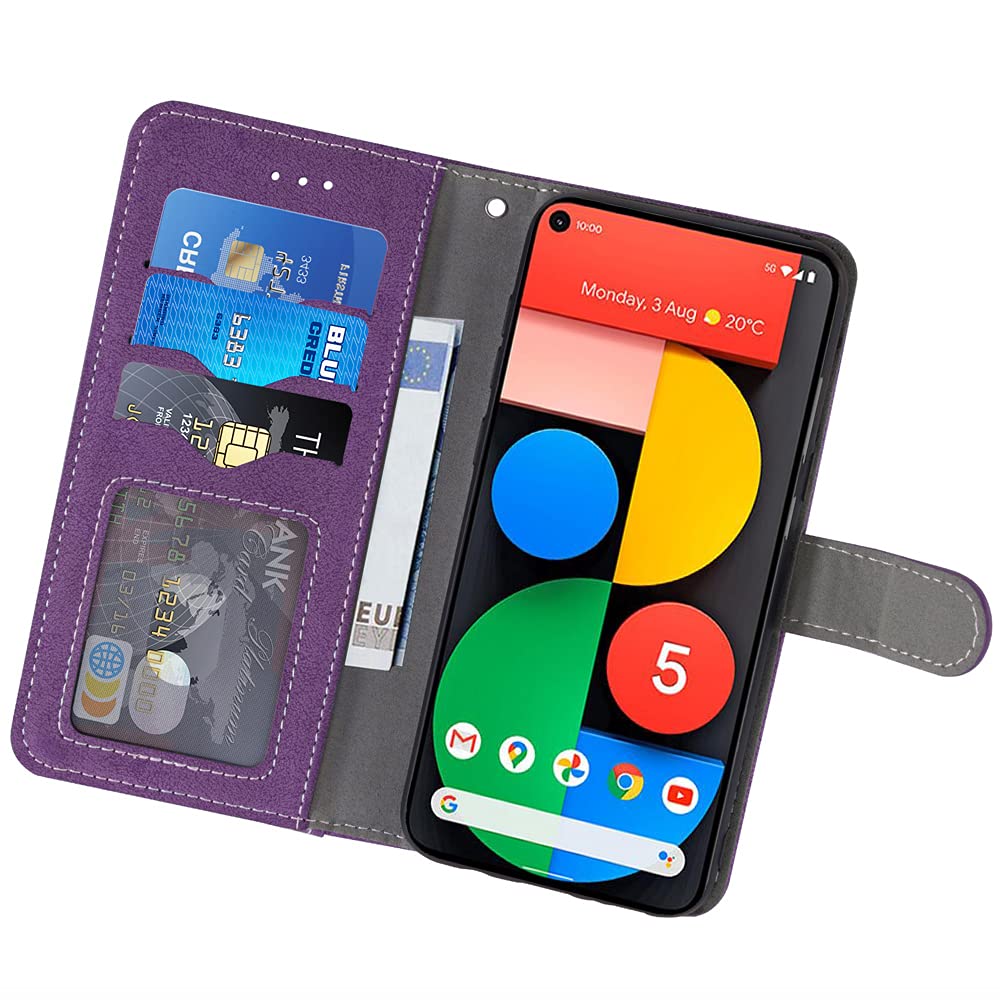 Asuwish Custodia a portafoglio per Google Pixel 5 con