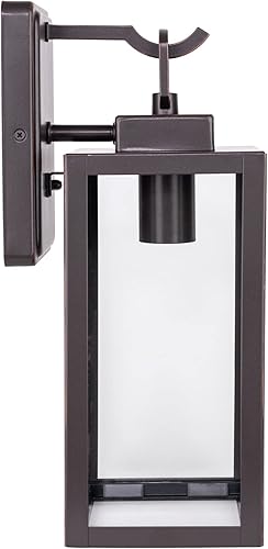 Miniatura 7 de LIT-PaTH Farol de pared para exteriores, aplique de pared como accesorio de iluminación de porche, base mediana E26 máximo de 60 W, metal