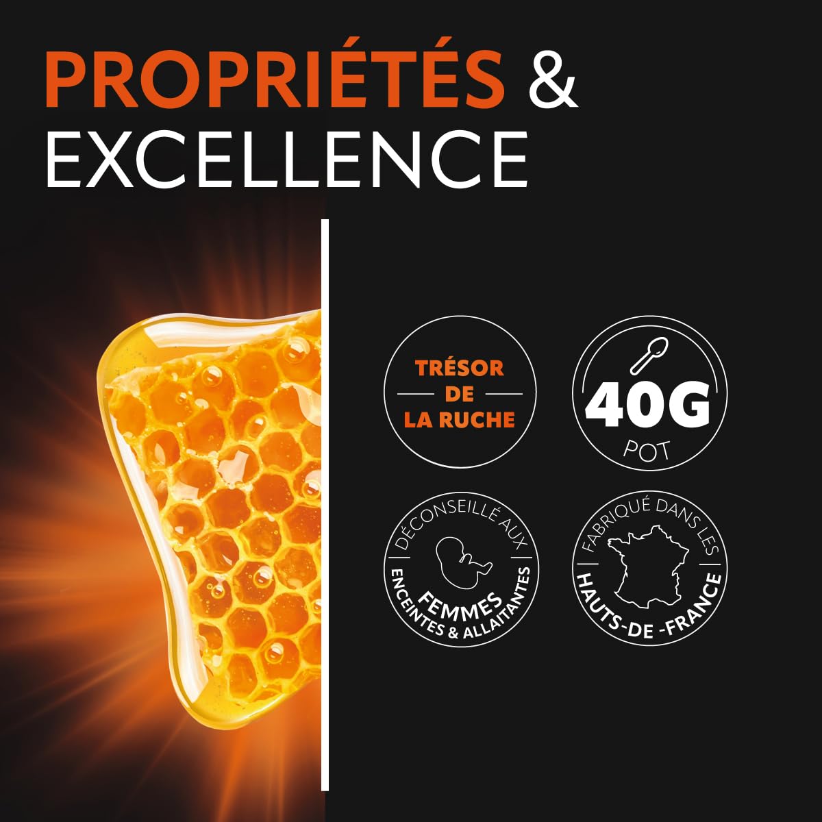 HERBESAN®- GELÉE ROYALE BIO 1 000MG - Fortifiant - Cuillère doseuse incluse -Conditionné en France - Pot de 40g