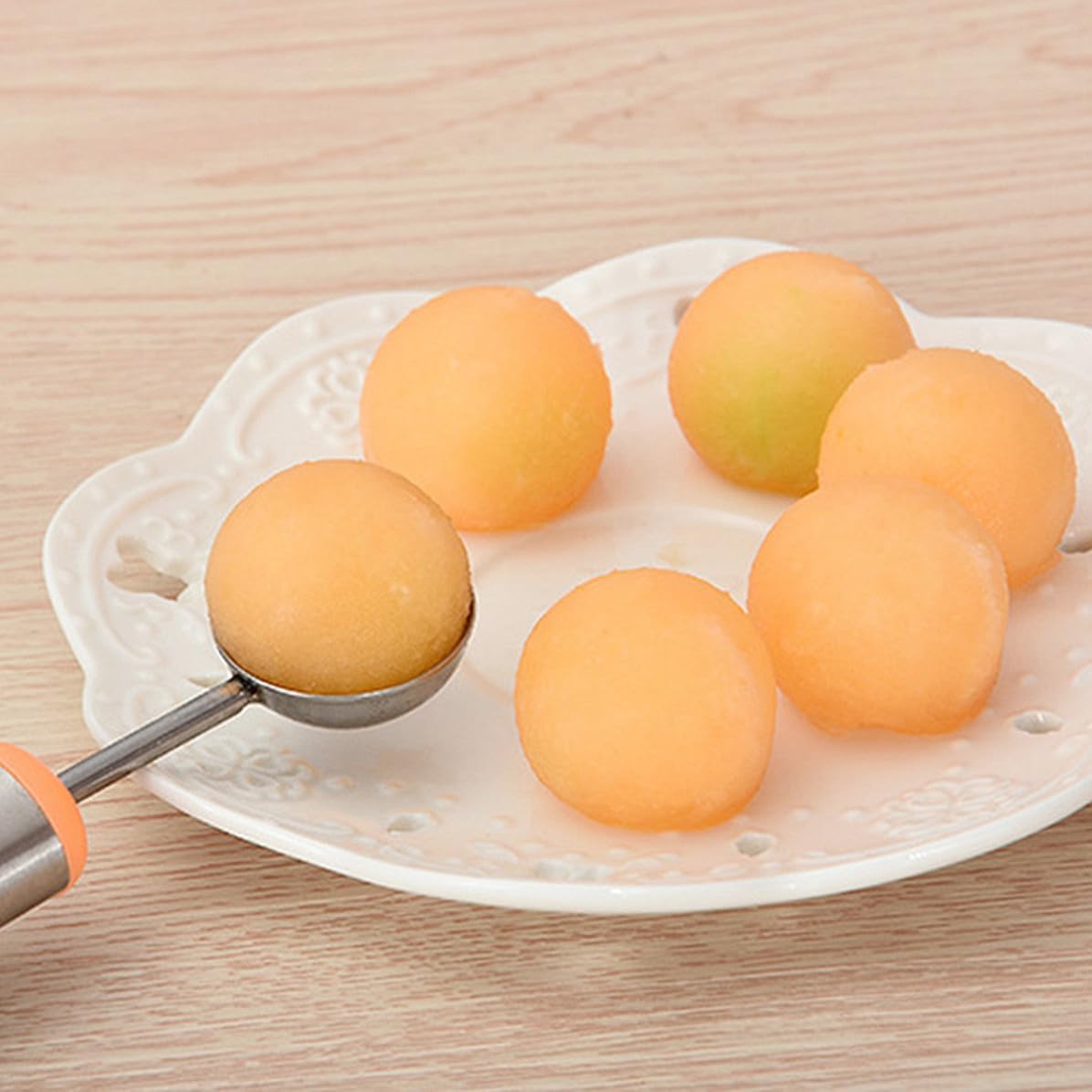 Stainless Steel Fruit Scoop for Uniform Balls, Home Kitchen