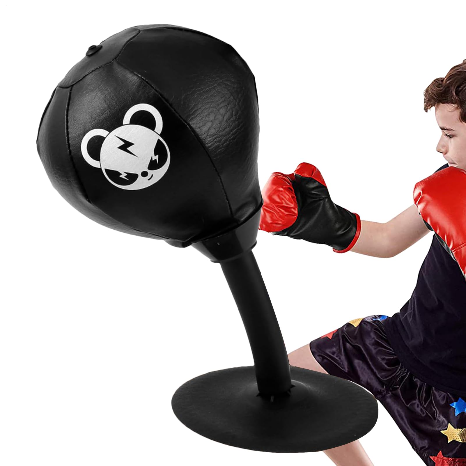 Tisch Boxsack - Schlagball Spielzeug, Stabiler Saugnapf, Trainingsgerät Desktop | Stressabbau für Jugendliche, Erwachsene, Büro, Wohnung, Arbeitszimmer, Wohnheim, Schlafzimmer, Party, Freunde