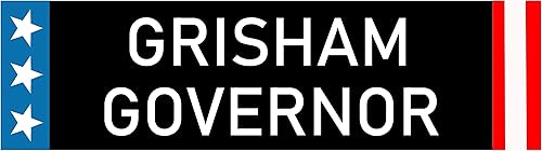 Michelle Grisham Bumper Sticker - Vote for Michelle Grisham for New Mexico Governor Sticker Decal Car Sticker - Made in USA Black Patriotic Stars