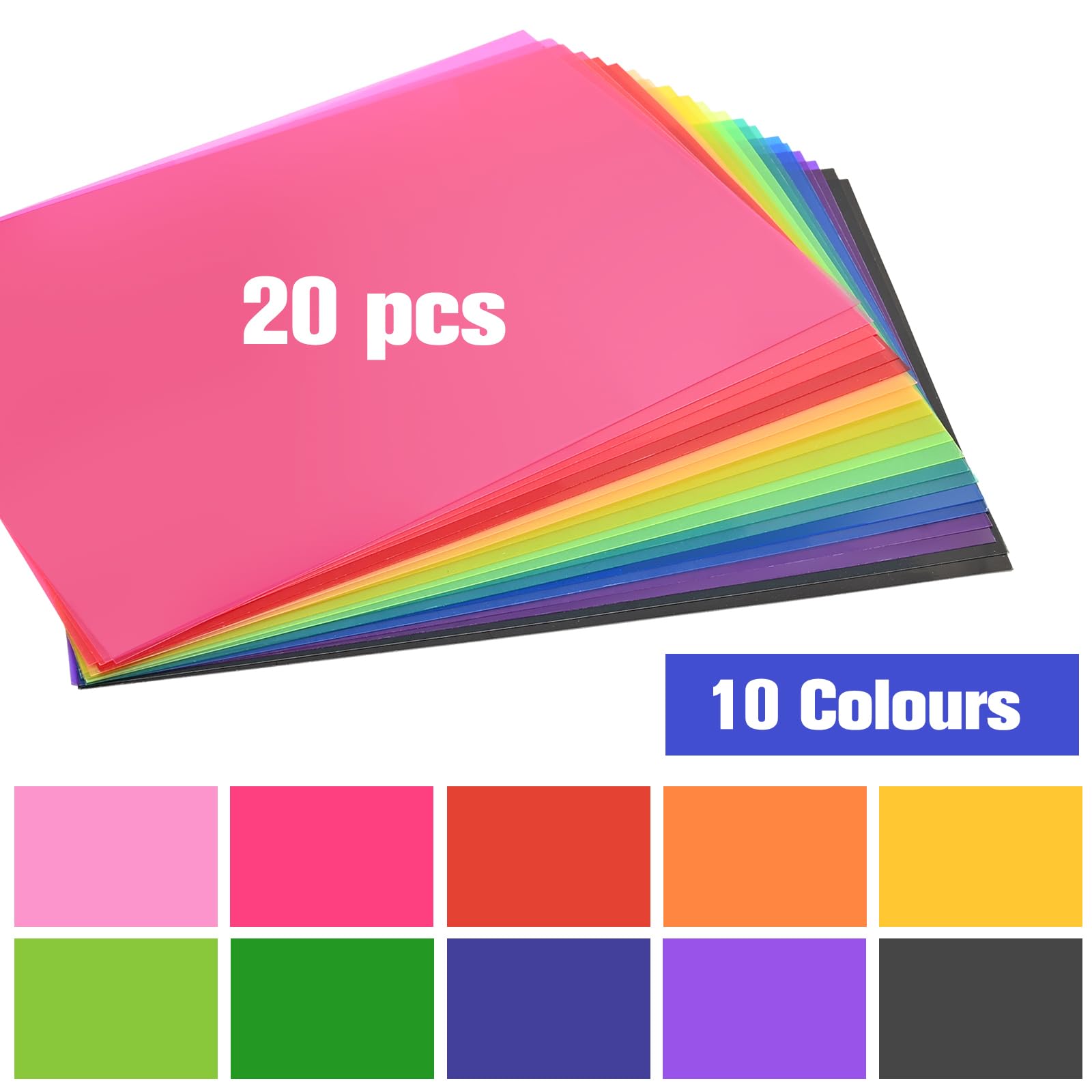 Pellicola Gel Colorata In PET Per Luci LED – Filtro Correzione Colore Per Flash E Illuminazione Scenica