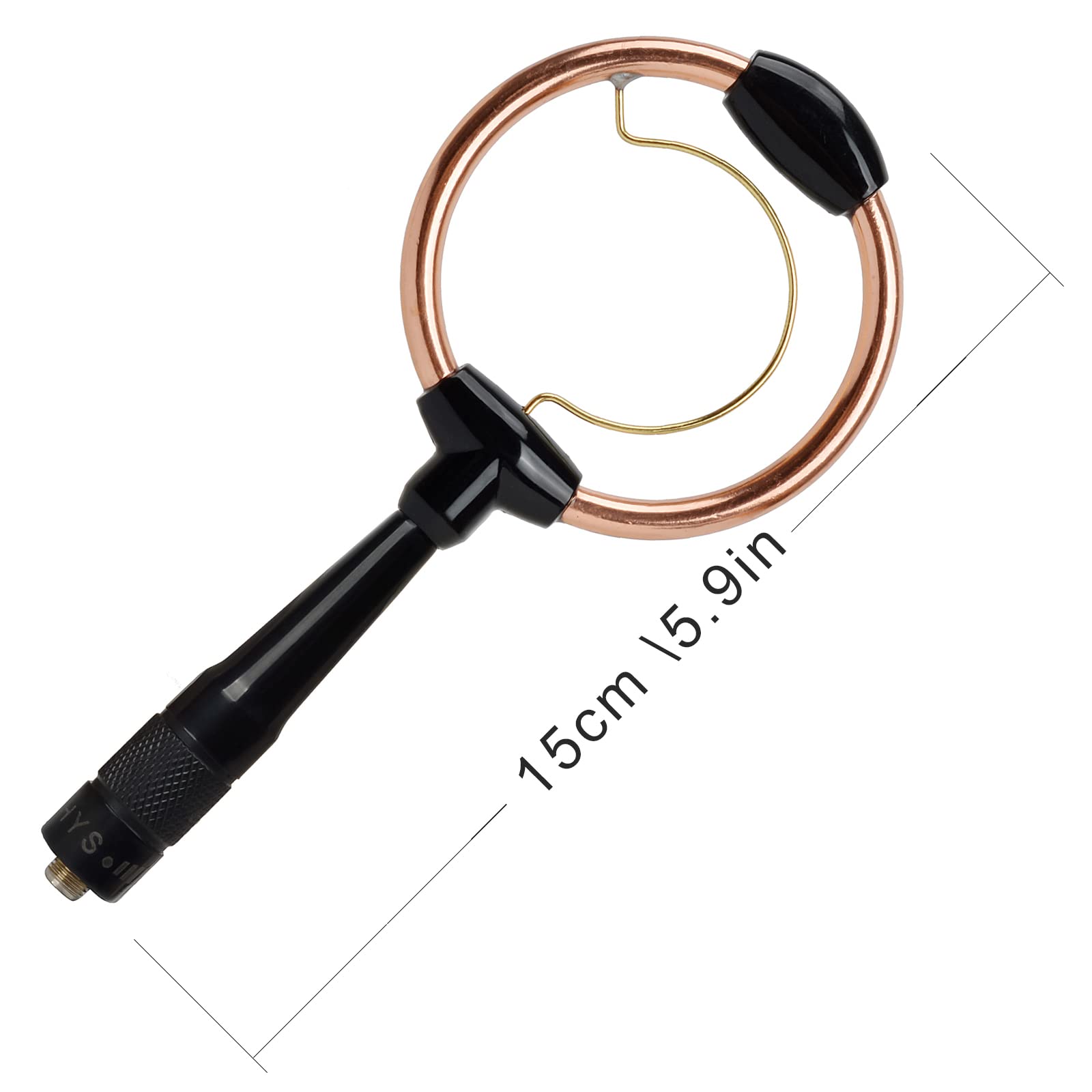 HYS Antena SMA-F Walkie Talkie, dwupasmowa, 144/430 MHz, VHF/UHF, antena pierścieniowa kompatybilna z Kenwood TK-360 TK-370 TK-370G Baofeng UV-5R BF-888S HYT 2-drożne radio