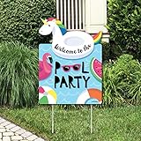 Big Dot of Happiness Make a Splash - Pool Party - Party Decorations - Summer Swimming Party or Birthday Party Welcome Yard Sign