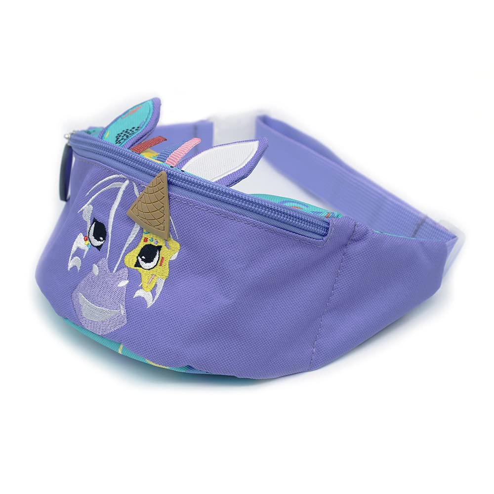 Les Déglingos Unisex's Kiprokos The Zebra Bum Bag Waist, Purple, Enfant