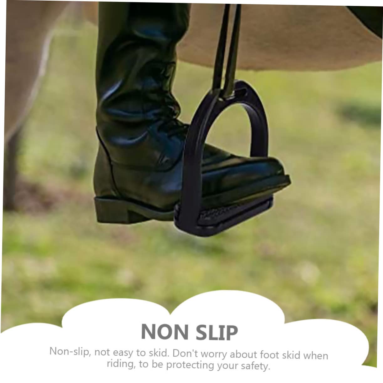 OHPHCALL Safety Saddle Stirrups Set Wide Base Wear-Resistant and Easy to Use for Horseback Riding
