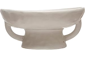 Decorative Stoneware Bowl with Reactive Glaze