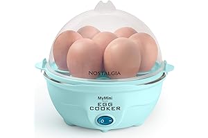 Nostalgia Retro Electric Hard-Boiled Egg Cooker, Large 7 Capacity for Poached, Scrambled,...