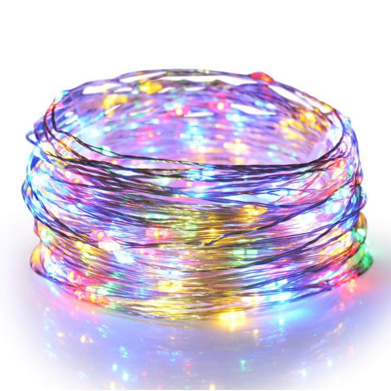 Guirlande lumineuse LED pour décoration chambre et jardin extérieur 20m 8 modes multicolore