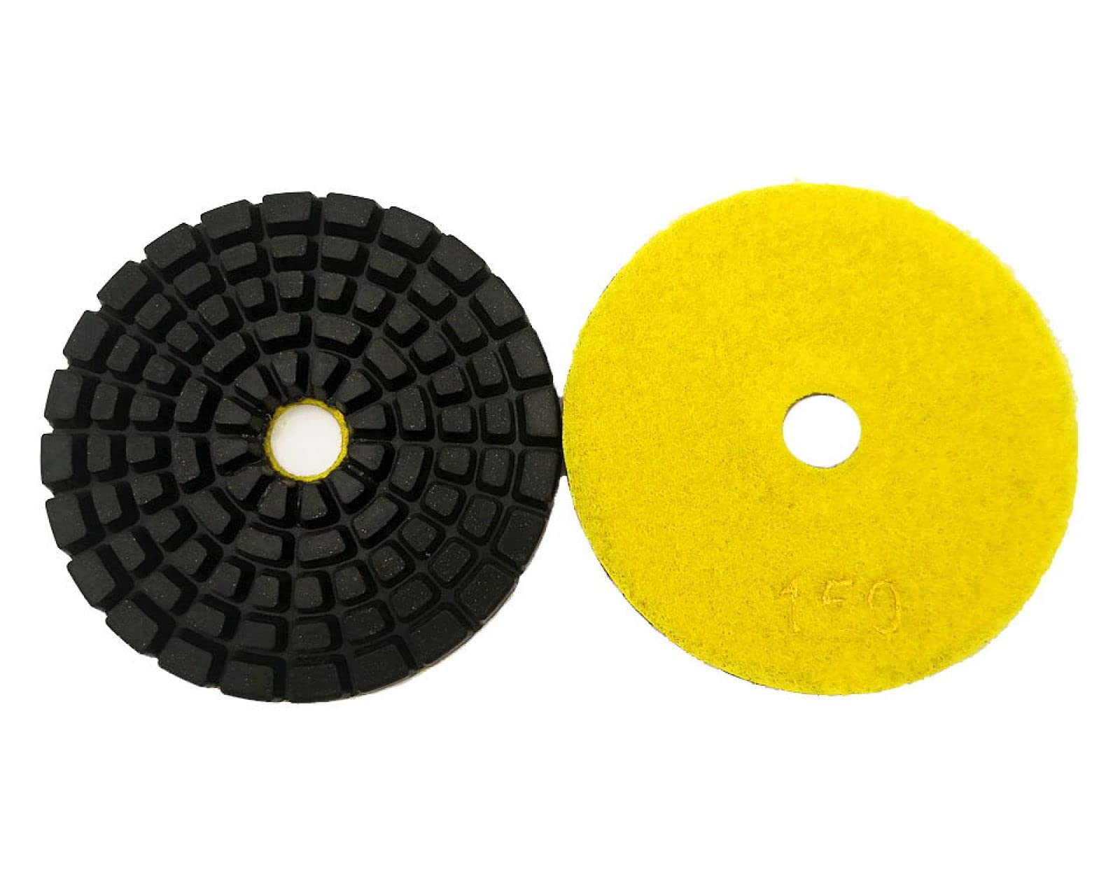 Almohadillas pulidoras de diamante, Juego de 7 almohadillas de pulido de diamante de 4 pulgadas for suelos de hormigón, mármol, espesor de 6 mm, discos de pulido húmedo, piedra de pulido LW03(500)