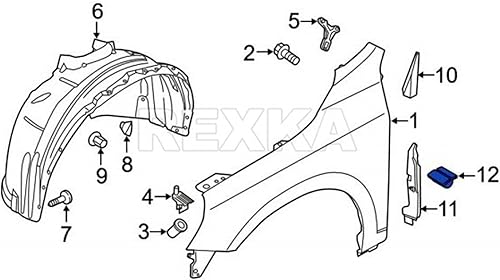 Miniatura 6 de Rexka 15 clips de retención de aislamiento de capó para Volvo 9182822 C30, C70, S40, S60, S60 Cross Country, S70, S80, S90, V50, V60, V60 Cross