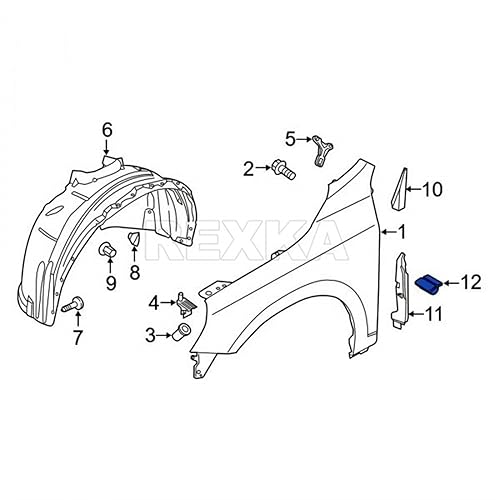 Miniatura 5 de Rexka 10 clips de retención de aislamiento de capó para Volvo 9182822 C30, C70, S40, S60, S60 Cross Country, S70, S80, S90, V50, V60, V60 Cross