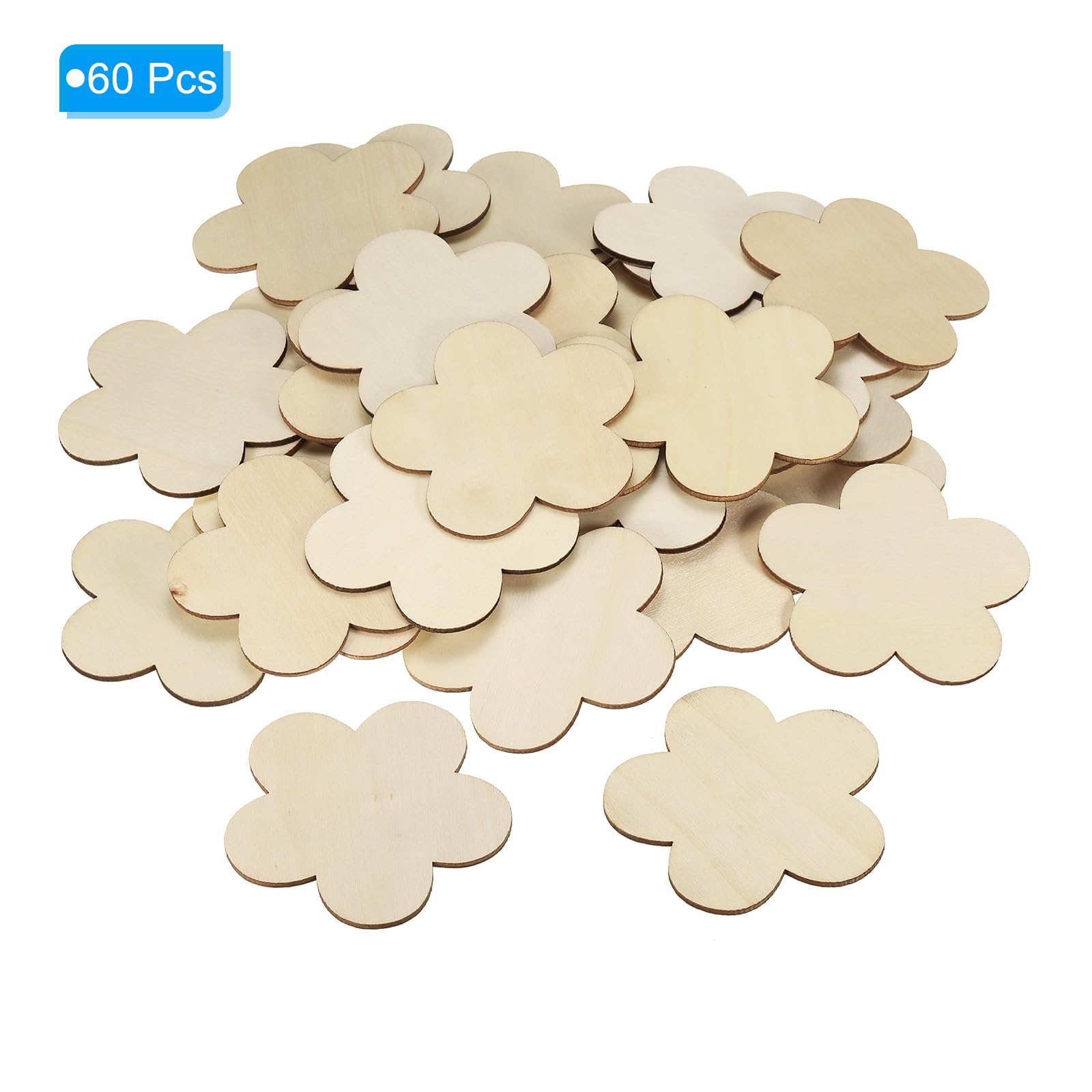 PATIKIL 80mm Wooden Flowers - Image 3