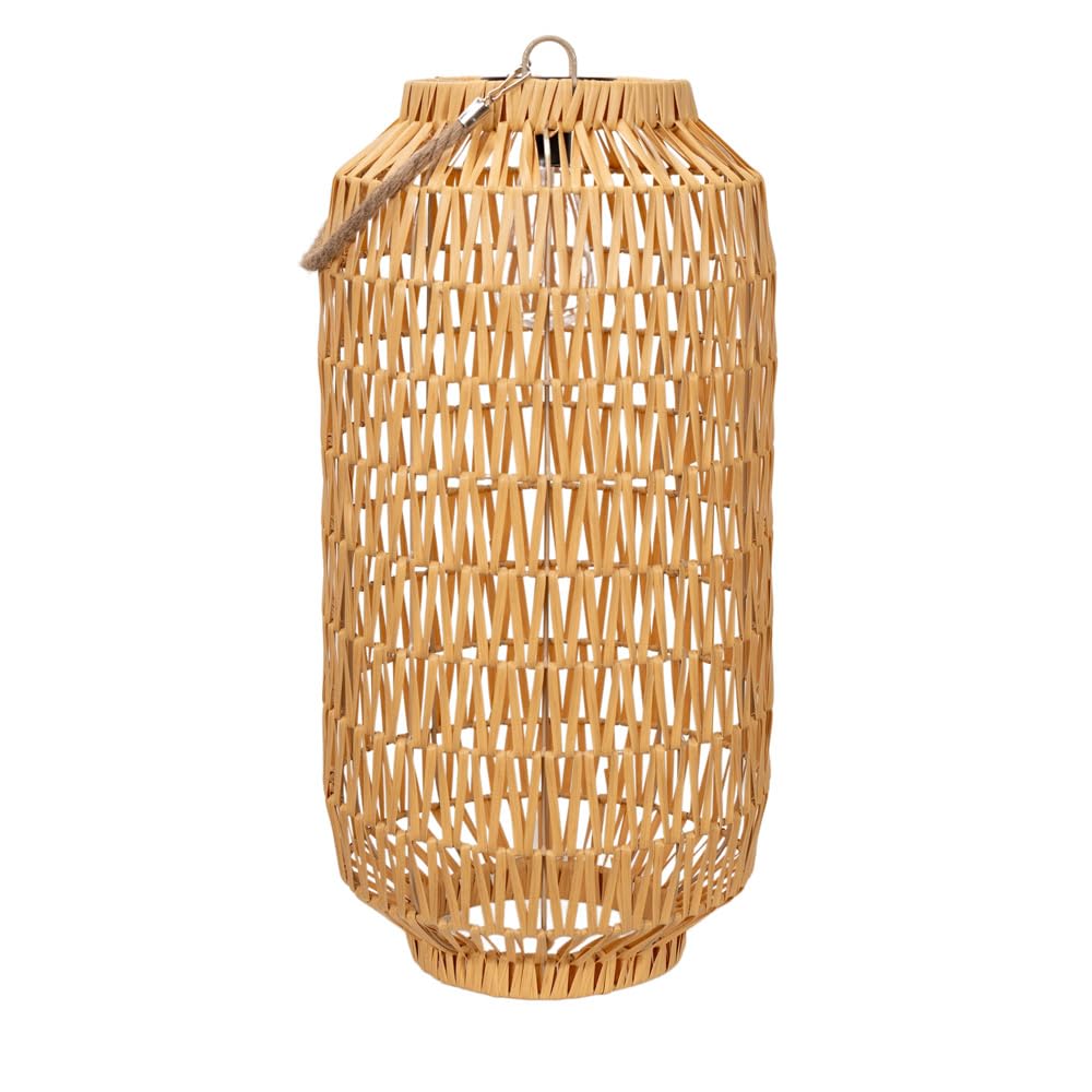 ValueLights | Natural Rope Solar Powered Lantern Outdoor Garden Light Floor Lamp