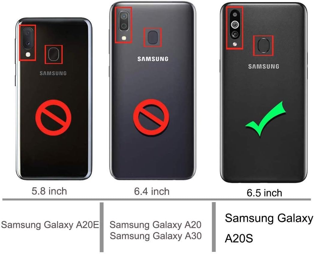 Osophter for Samsung Galaxy A20S Case Shock-Absorption Flexible TPU Rubber Full-Body Protective Phone Cover for Samsung Galaxy A20S(Black)