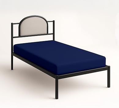 SGI bedding RV Bunk Cot Bed 24"x72" Fitted Sheet Only -Cotton Narrow Bed Sheets, 14 Inch Deep Pocket, Soft & Durable for Truck Sleeper, Daycare Cot, and RV Bunk Beds - Navy Blue