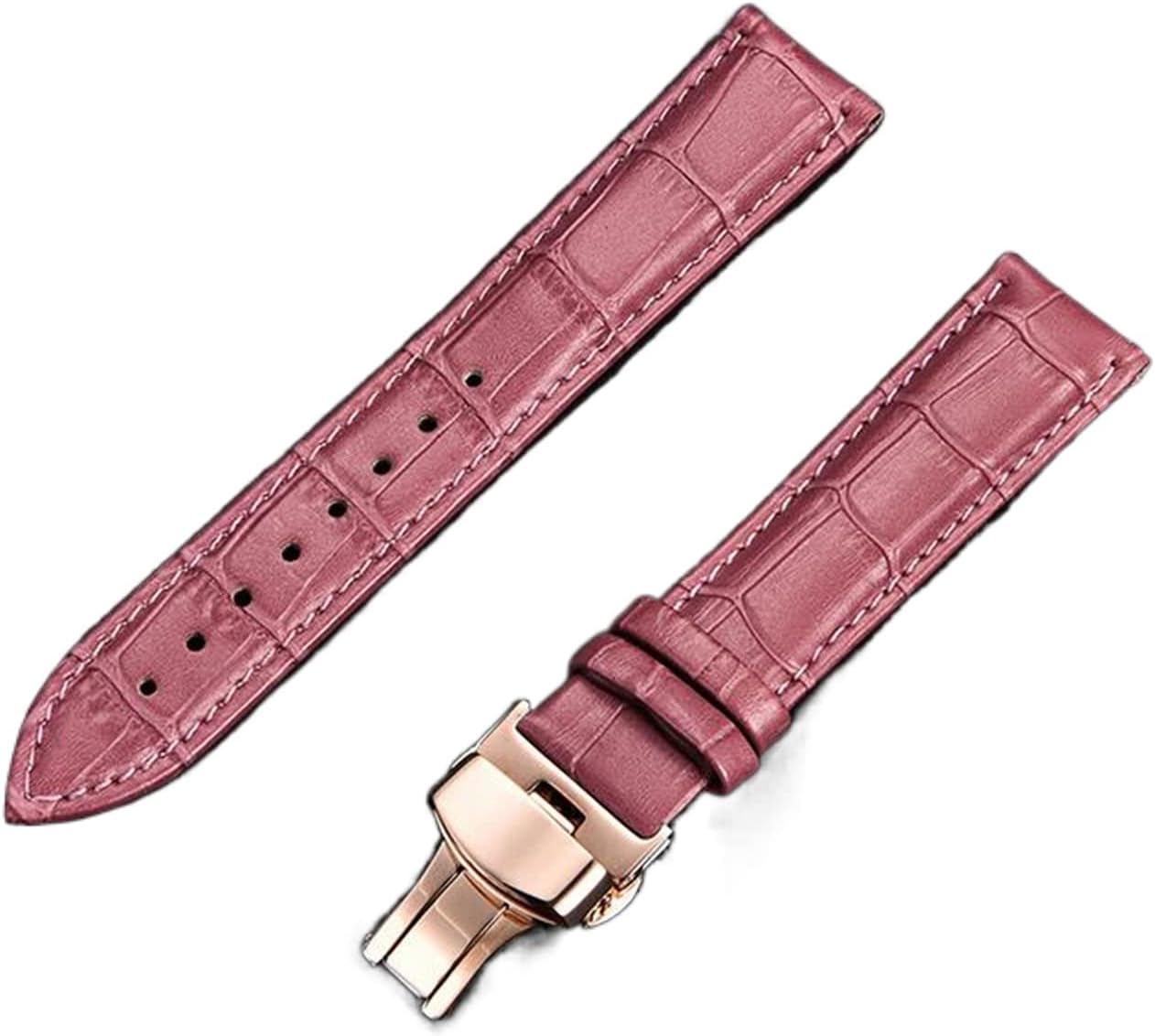 Bracelet de montre à boucle papillon élastique à double clic en or Bracelet de montre à boucle papillon élastique à double clic en or