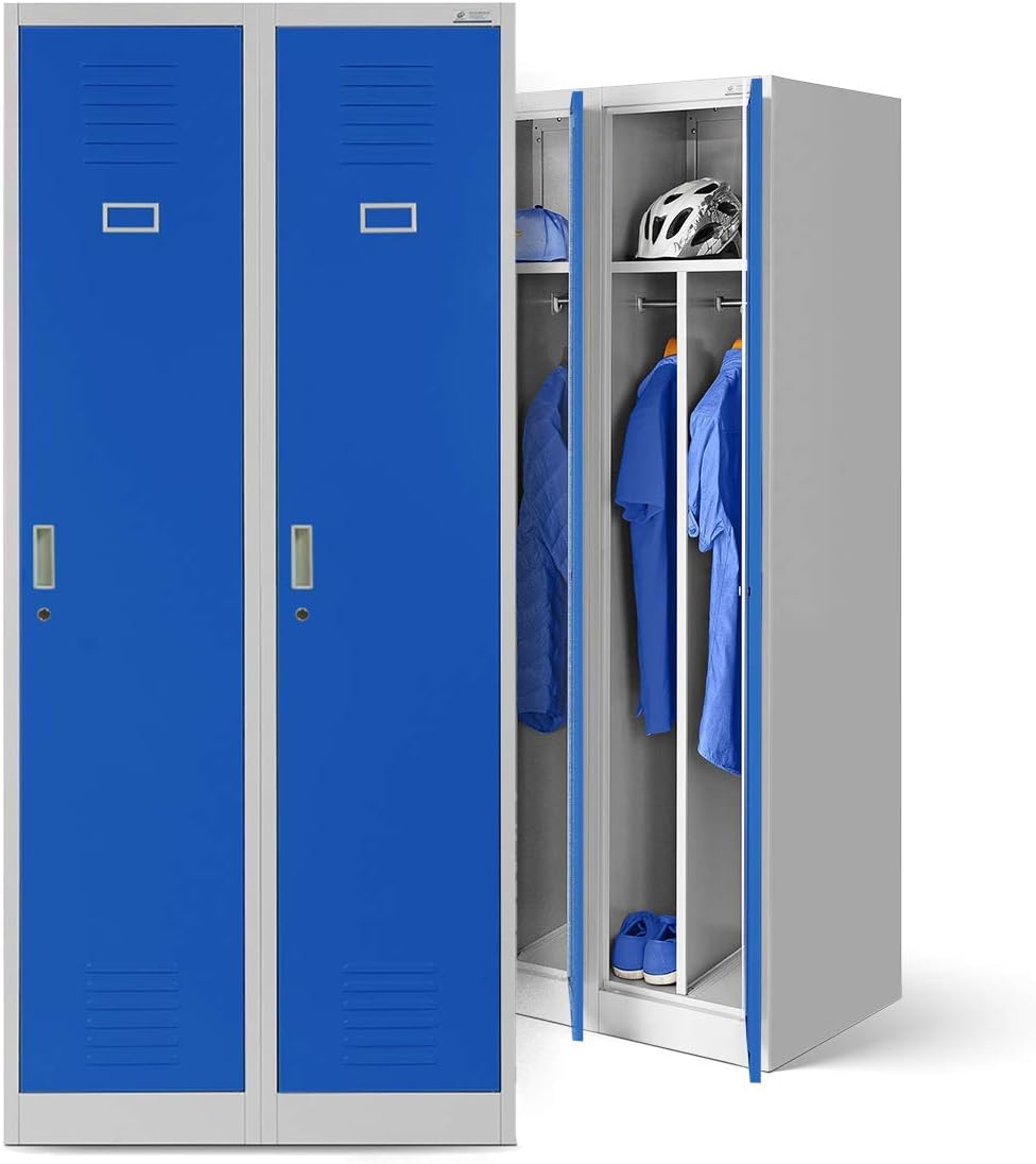 IDMarket Armoire Vestiaire ESTER Gris Foncé - Porte Métal Design Industriel - Rangement 3 Étages Avec Clé