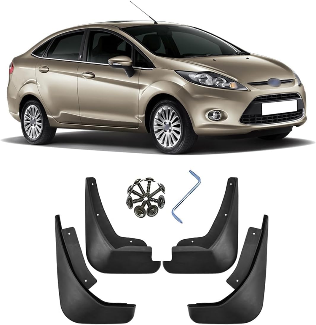 PLAKDFUU Car Mud Flaps for Fiesta 2009-2024, Styling Body Accessories Splash Guards Fender (Set of 4)