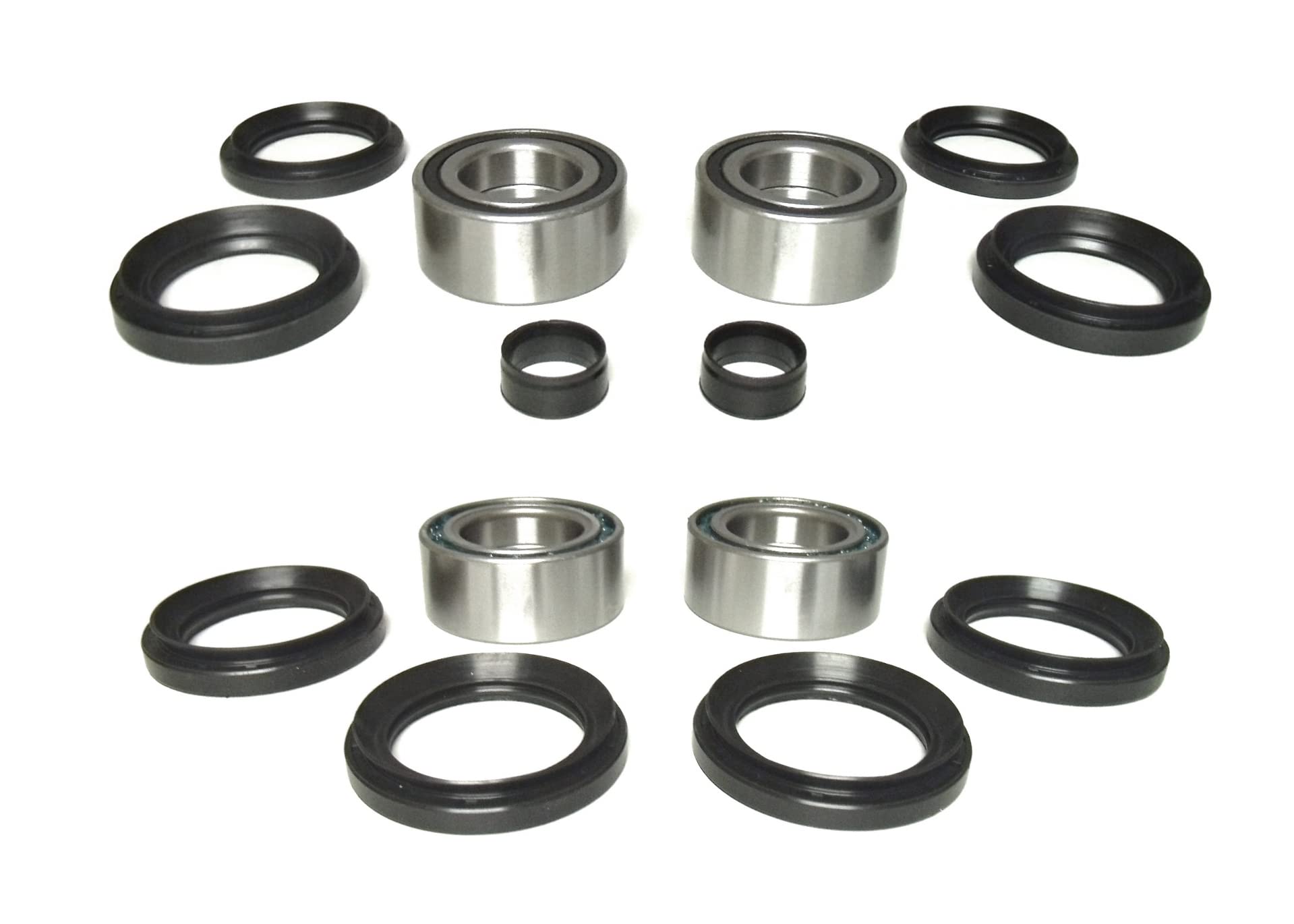Precision Full Wheel Bearing Set for Honda Rincon 680 2006-2023, Front & Rear, Set of 4, Quality Tested, Exact Fit, Low Friction, Corrosion Resistant,