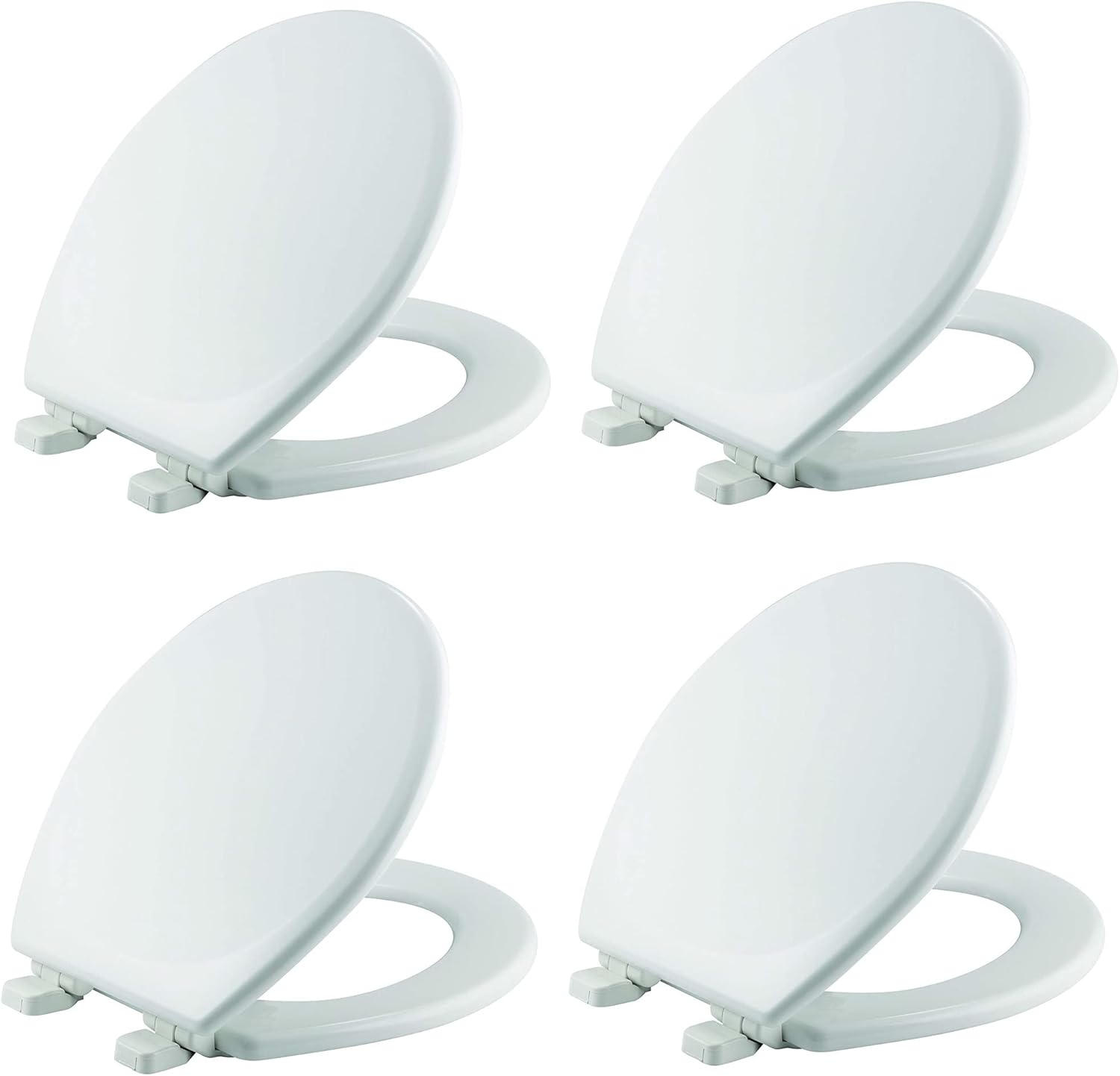 thumbnail image 2 of Slow Close Toilet Seat Round Plastic Toilet Seat With Quiet Close Quick Release Hinges Non Slip Bumpers Easy Install Clean Never Loosens Fits Most Toilets 2 of 12
