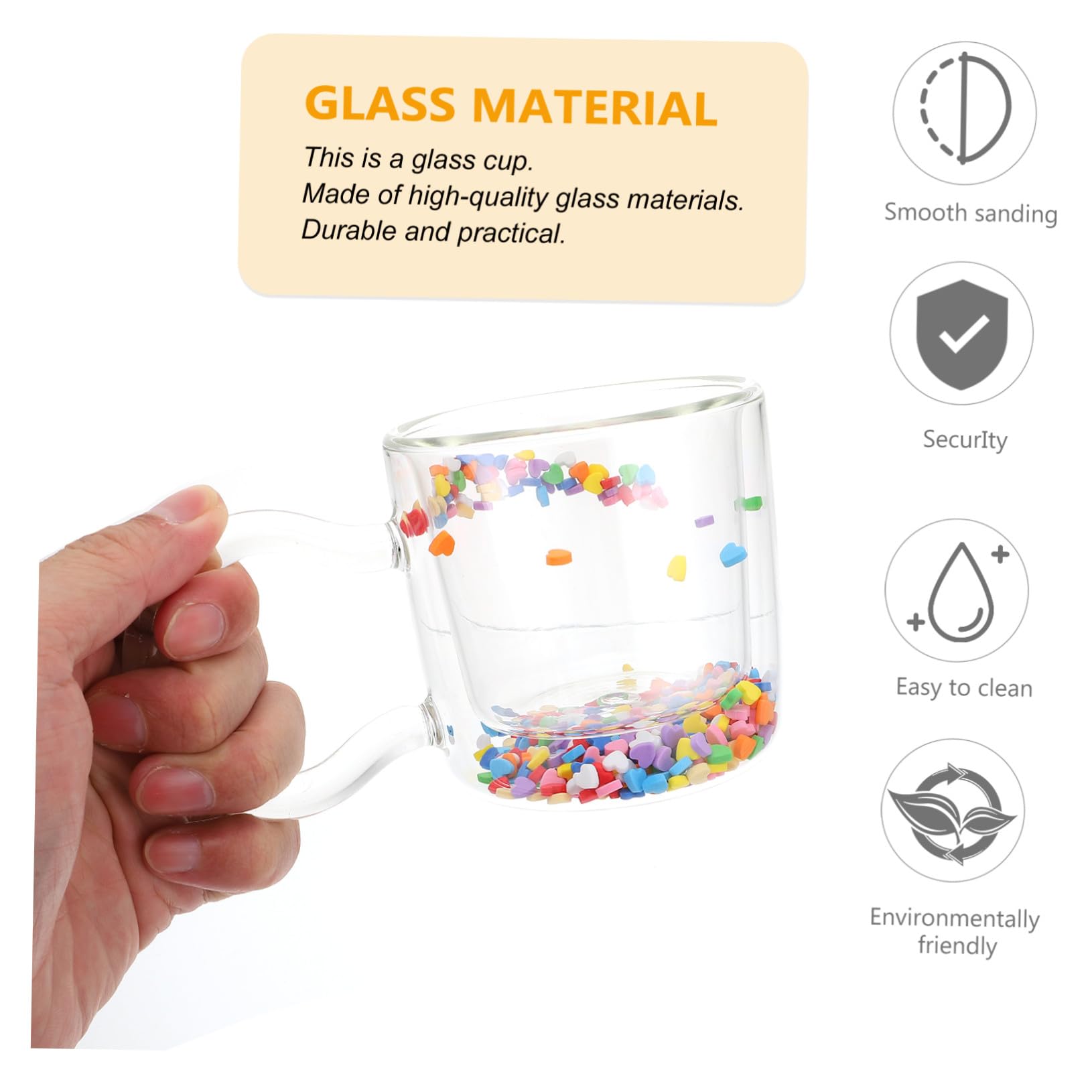 Doppelwandglas Teetasse aus Hitzebeständigem Glas mit Kreativem Design Multifunktionaler Heimpokal für Kaffee Tee und Saft im Alltag