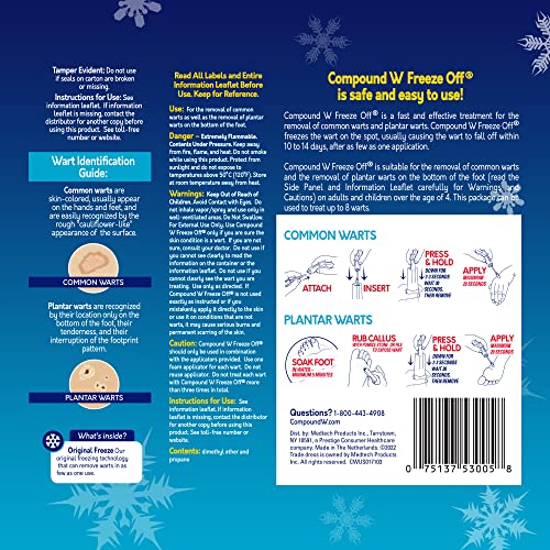 compound w freeze off wart remover wart removal system for removing common amp plantar warts 8 applications