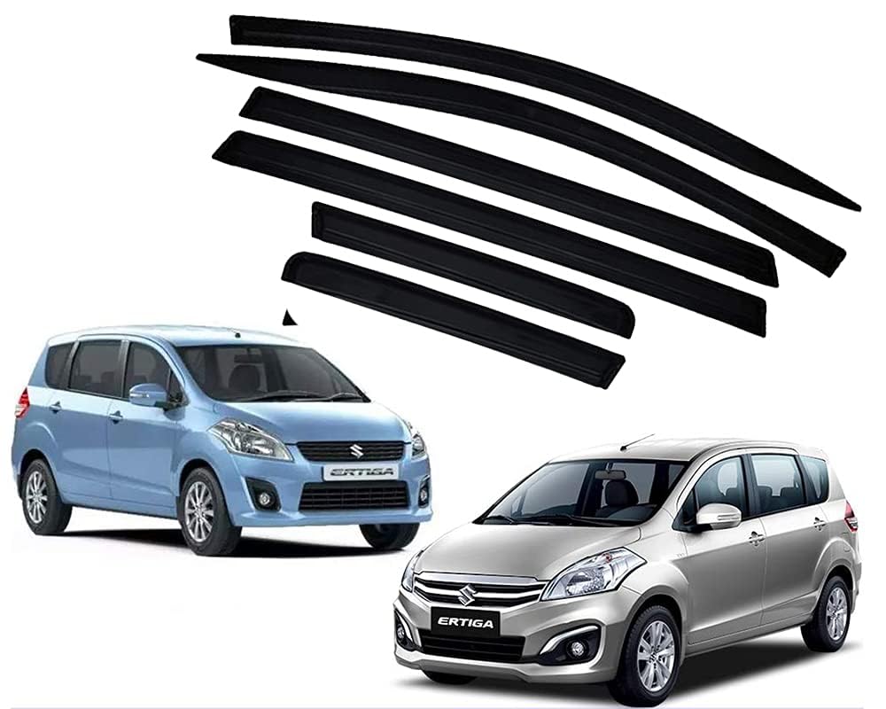 Premium Non-Breakable CAR Door Window Visor Wind Rain Guard Deflector Trim for Front & Rear Left/Right Door Visor - Compatible with Suzuki Ertiga (2012-2016)