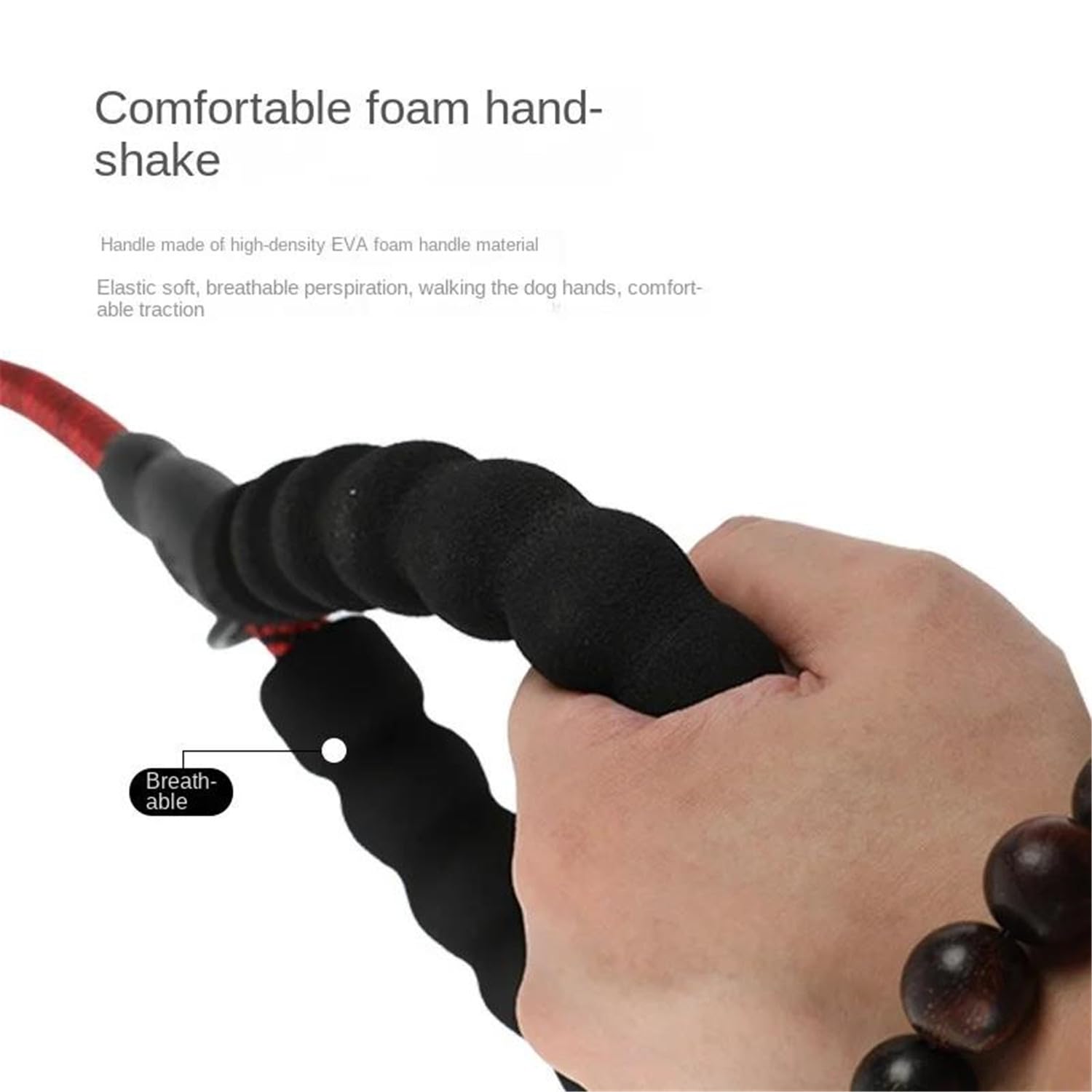 YueiHealthy 6 FT x 1/2" Dog Leash With Comfortable Padded Handle Heavy Duty Traction Rope Dog Accessories for Small Large Dogs Enhance Safety And Control (Red Stripe) - Image 3